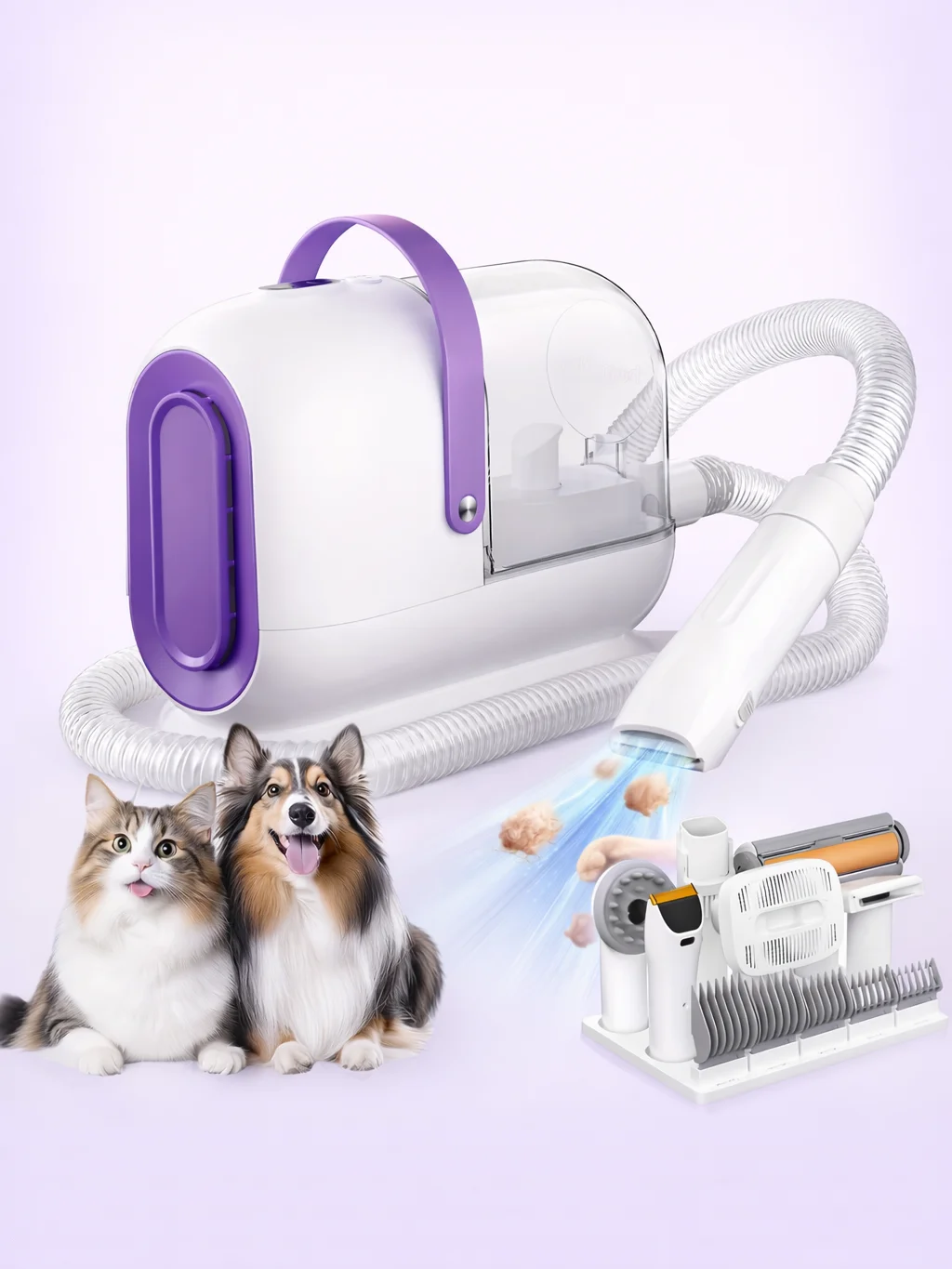 Mess-Free 8-in-1 Pet Vacuum Grooming Kit product image (1)