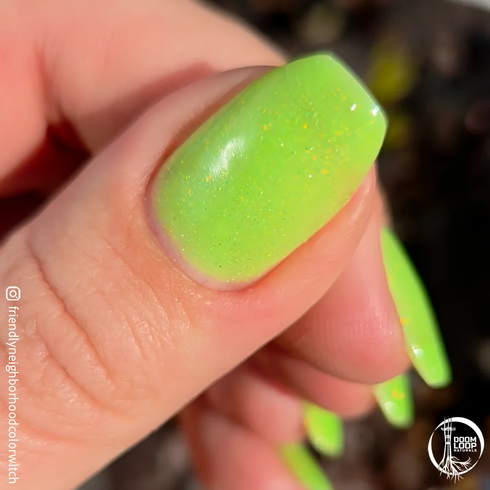 NO THANKS I ALREADY ATE - Neon Yellow-Green Glow-In-The-Dark Jelly Nail Polish product image (8)