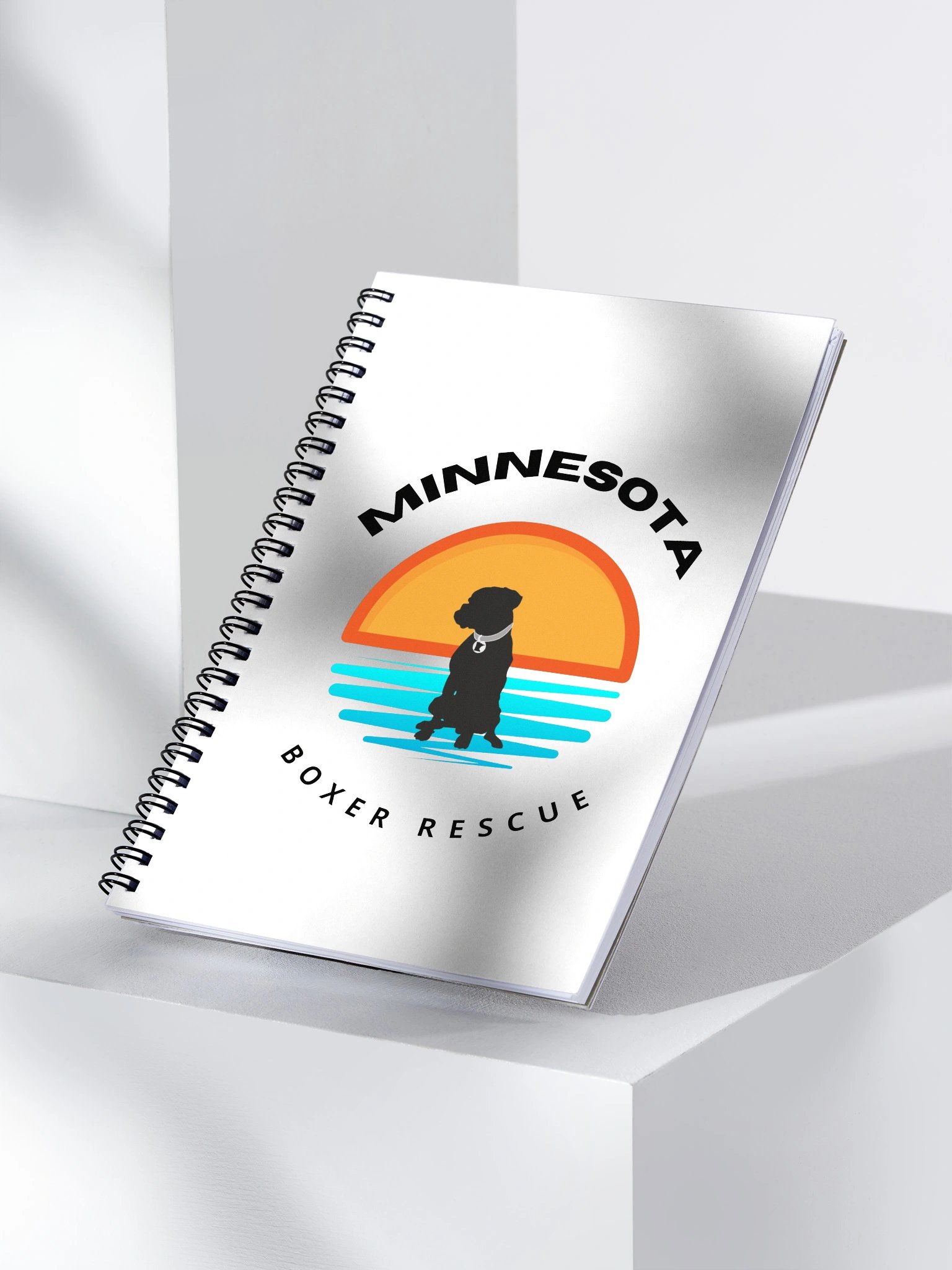 Sunset Dog Silhouette Spiral Notebook product image (3)