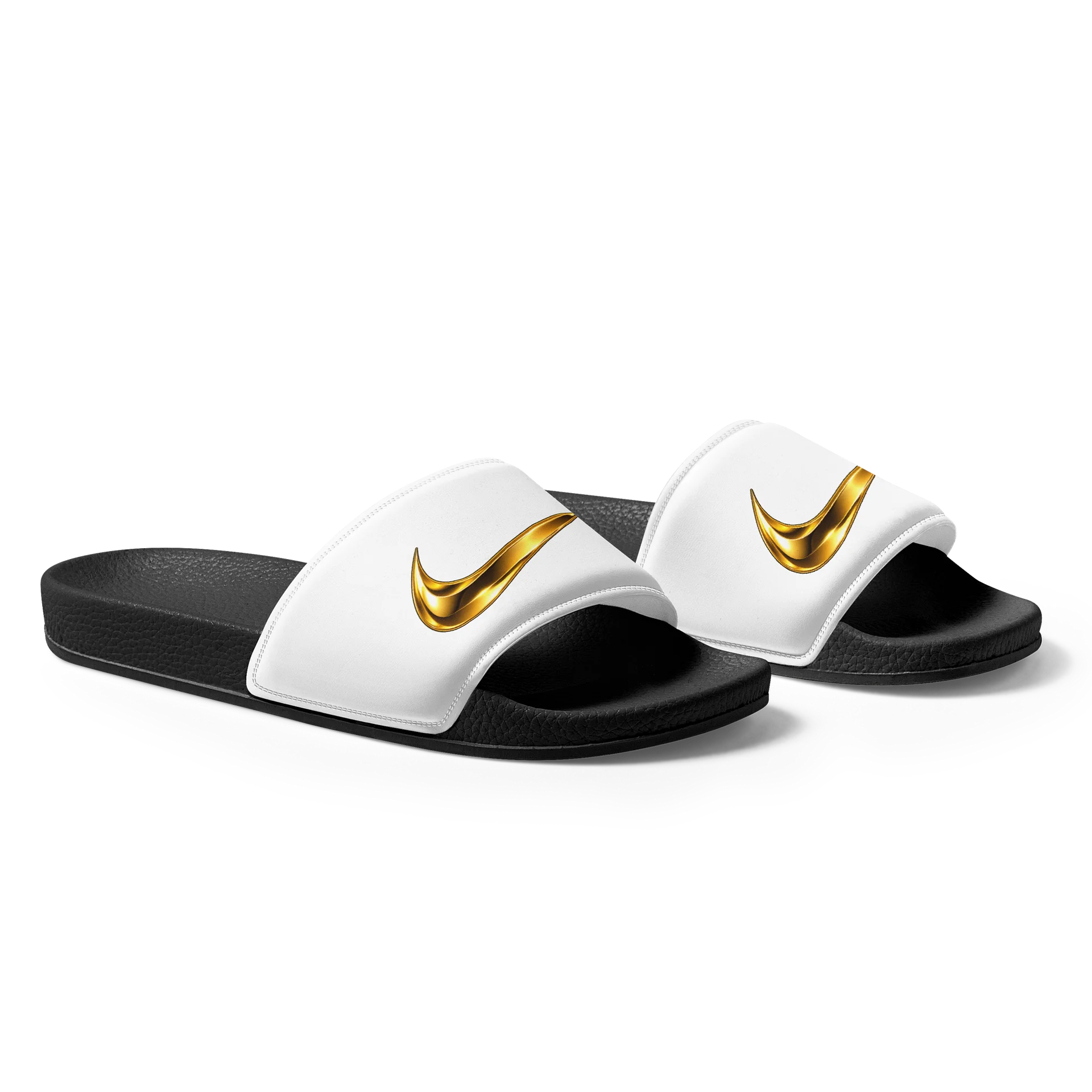Gold Swoosh Men’s Slides product image (1)
