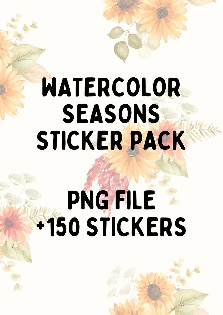 Seasons Sticker Pack (Watercolor Style) product image (1)