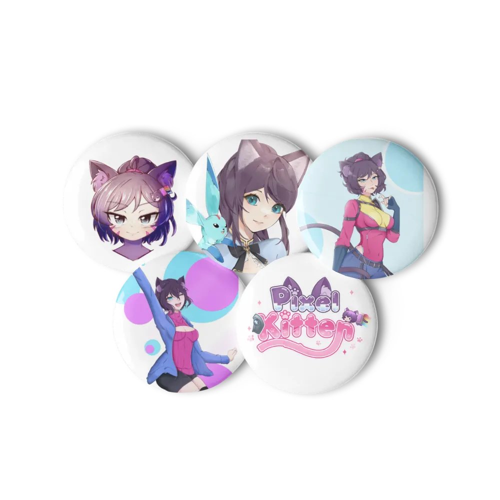 Pixel Kitten Pin Button Set product image (11)