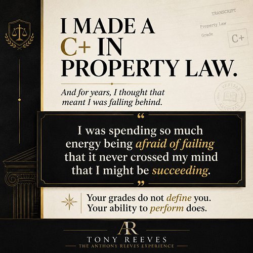 I made a C+ in Property Law.

And for years, I treated that like evidence that I had barely made it.

But when I recently loo...