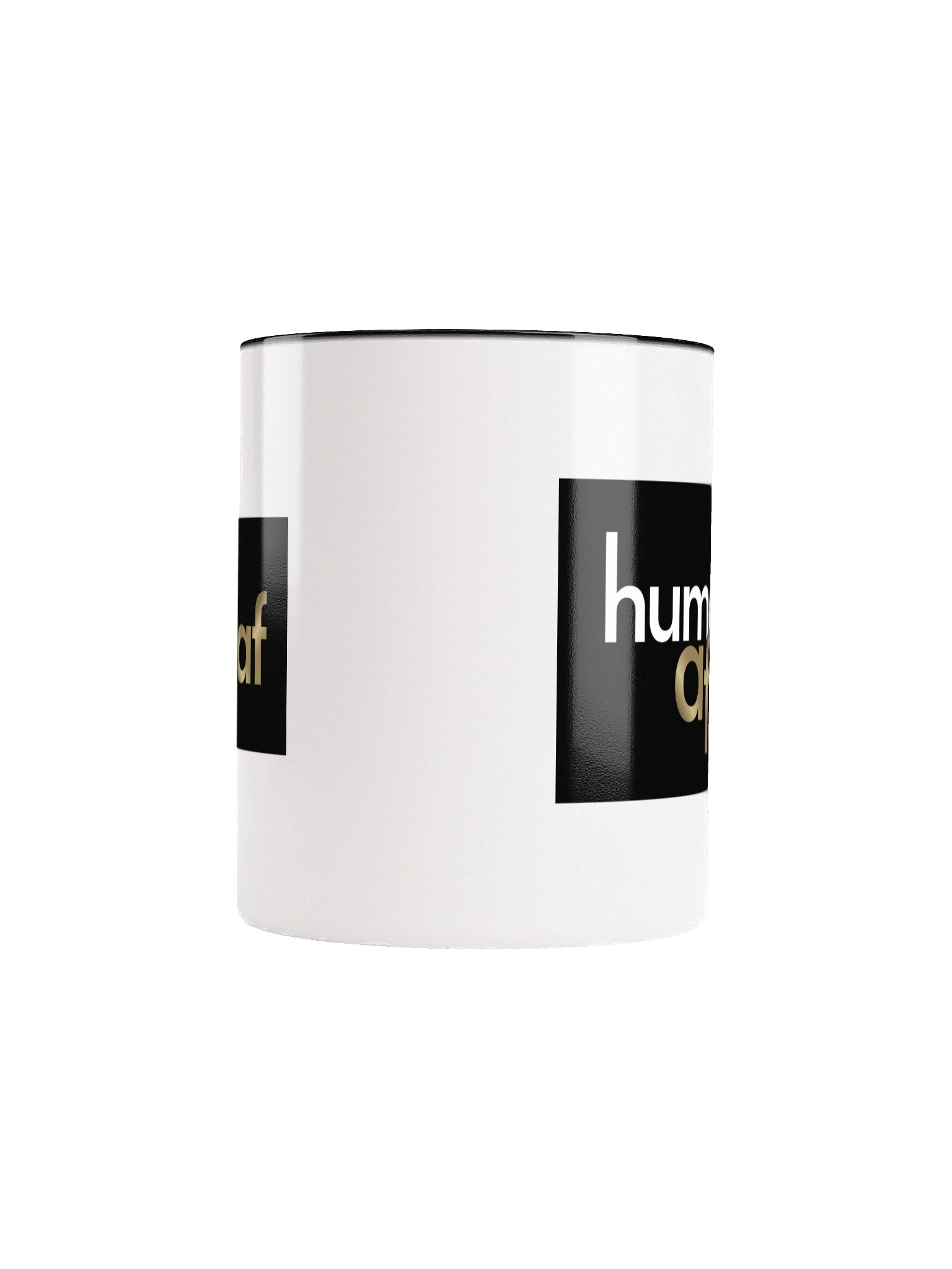 Human AF Bold Mug – Black & White product image (9)