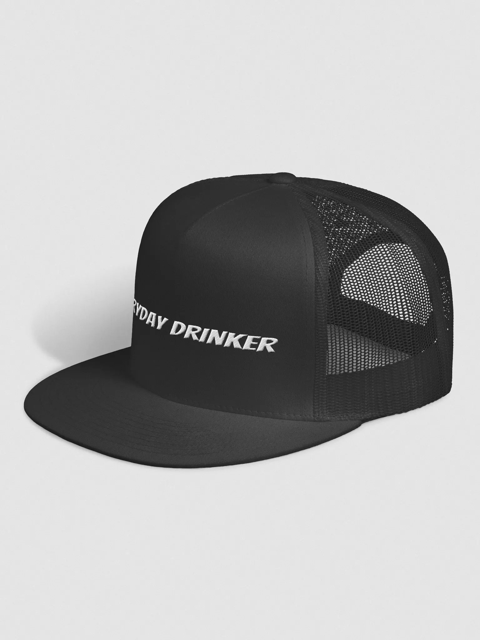 EveryDay Drinker White on Black Trucker Hat product image (2)