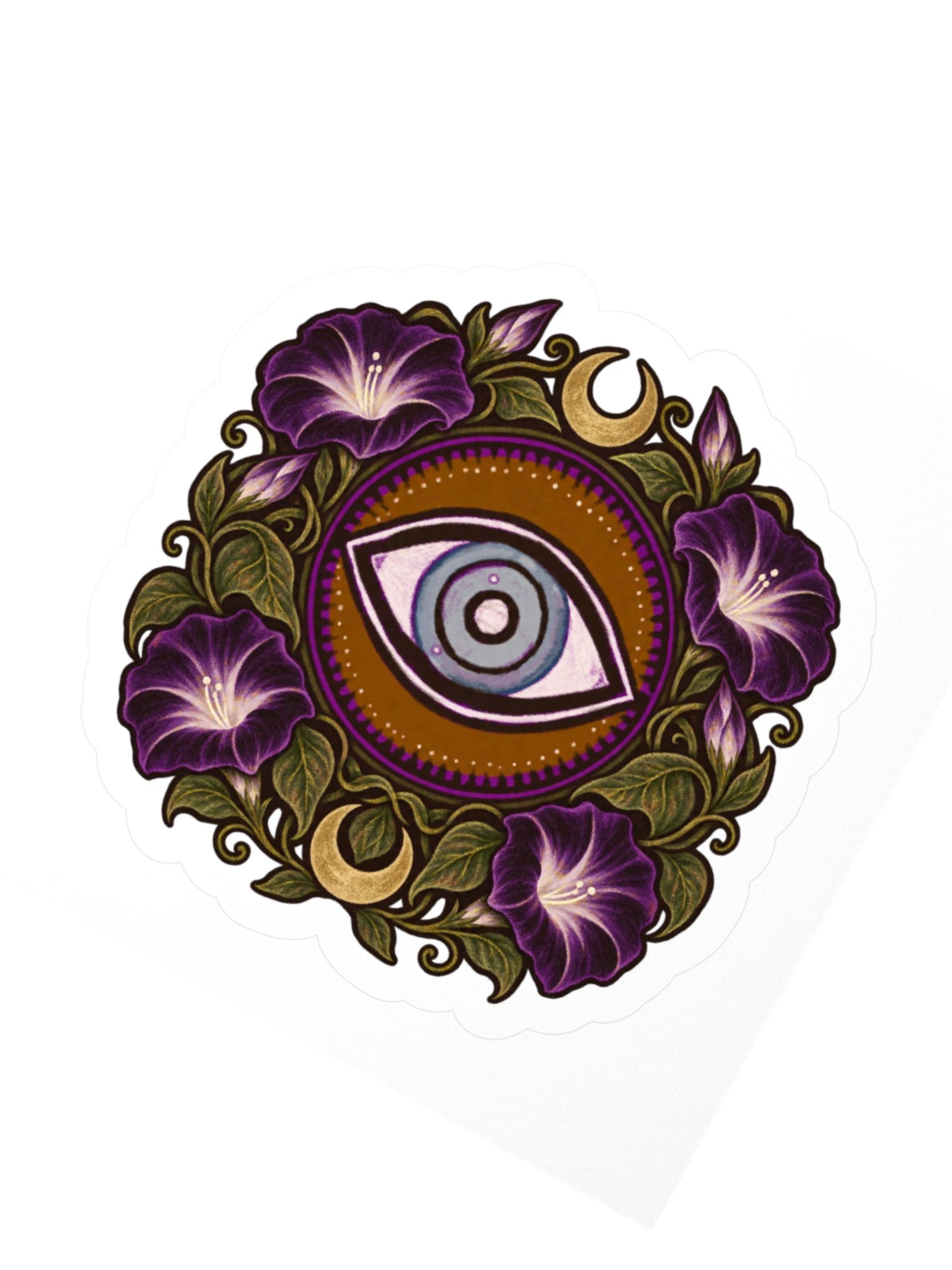 Mystic Eye Floral Emblem Kiss Cut Sticker product image (6)