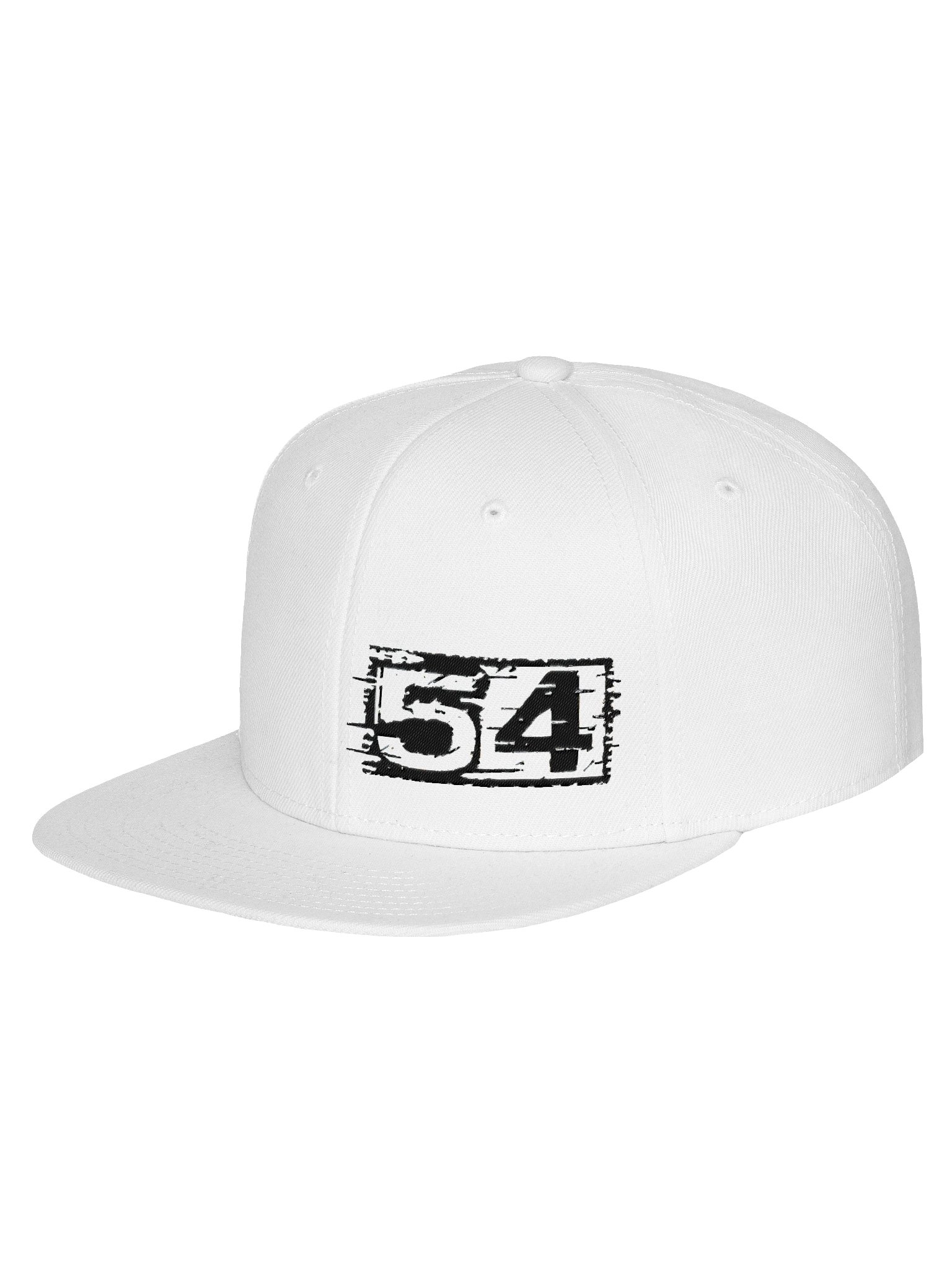 Paranormal 54 White Logo Snapback Hat – Distressed Black 54 Patch Design product image (2)