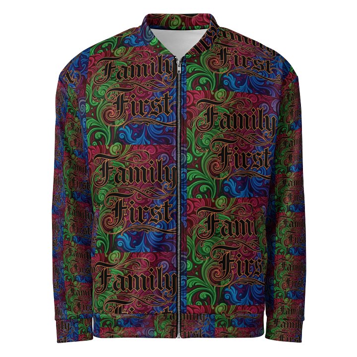 FRESH Unisex Da Culture, Experience Love! Family First Zipper Jacket,All-Over Print Bomber Jacket product image (1)