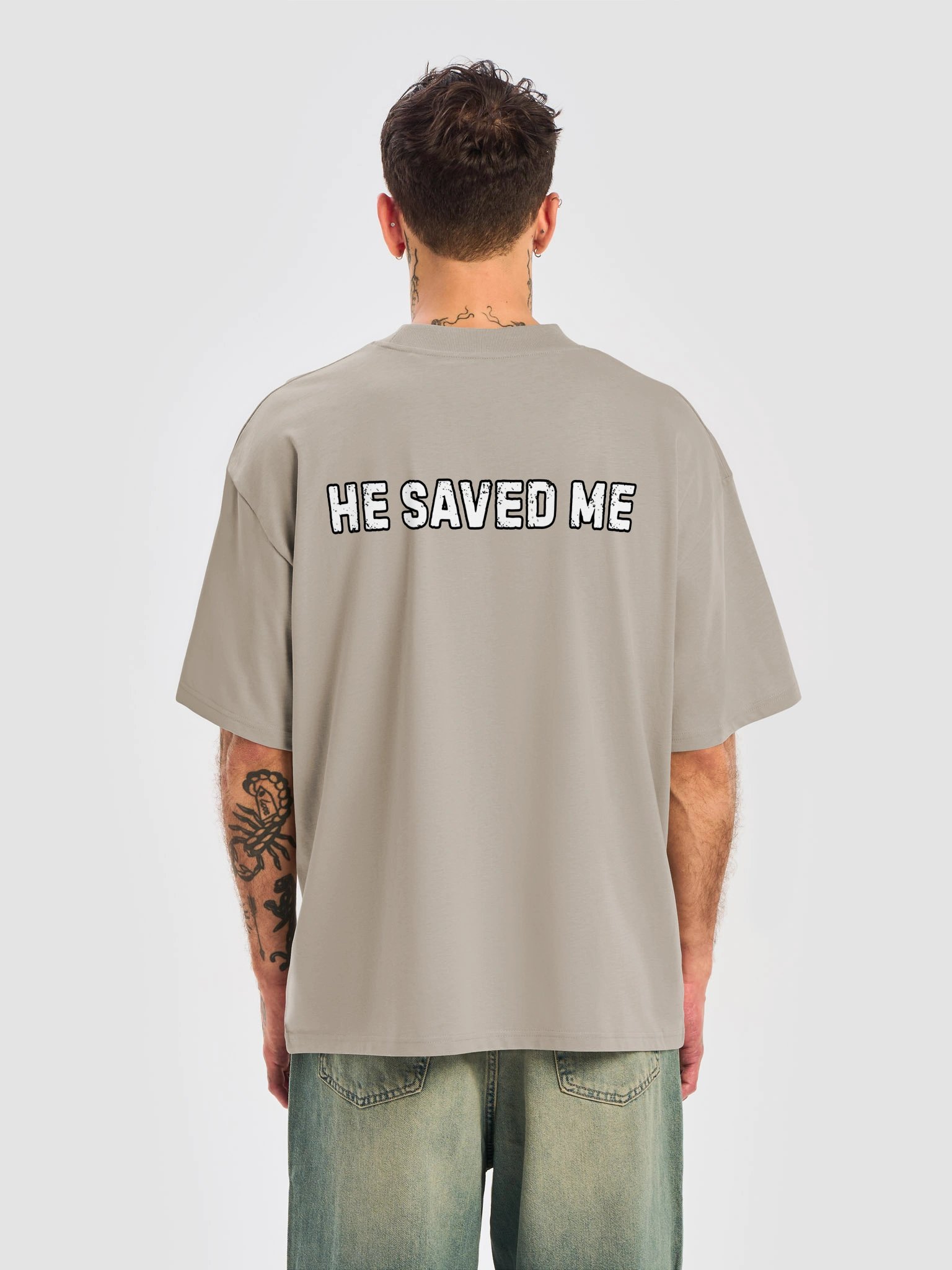 The 4D1:10 "He Saved Me" Boxy Shirt product image (6)