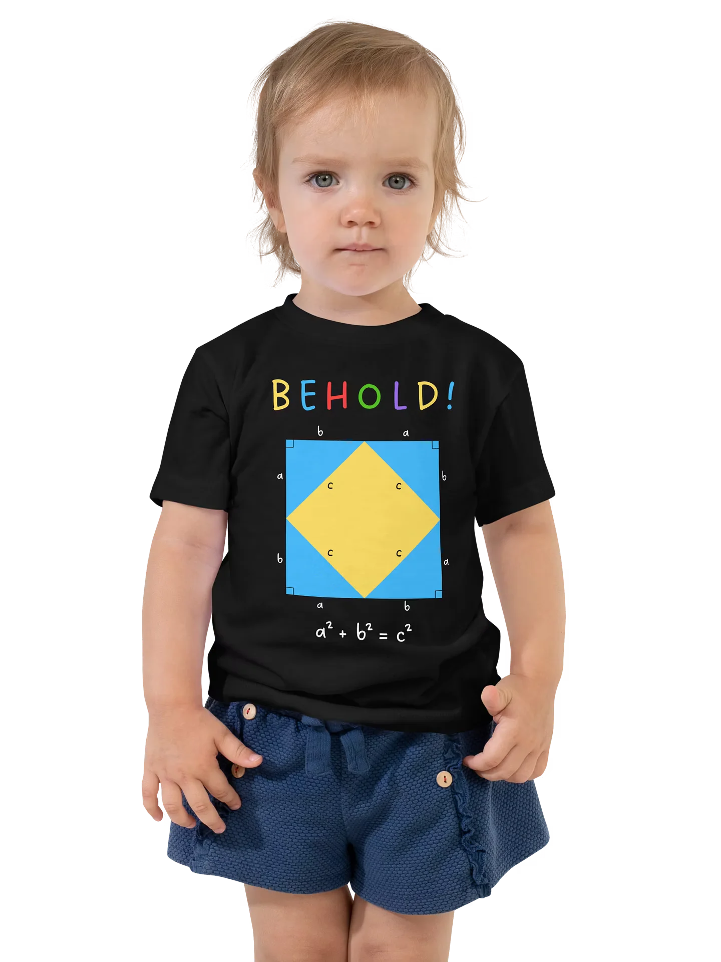 Behold! The Pythagorean Theorem - Math Toddler T-Shirt in Black product image (1)