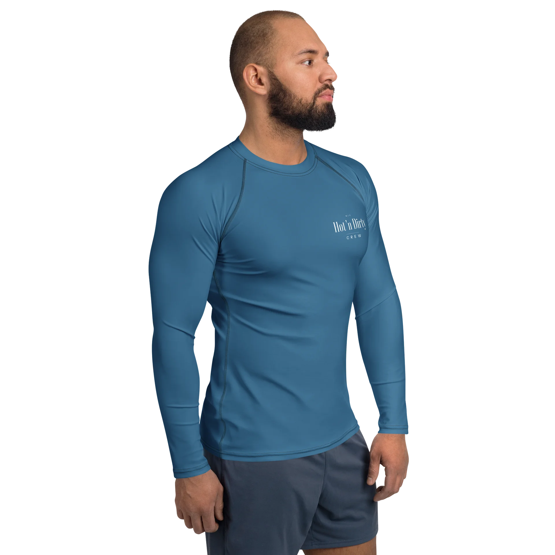 Hot 'n Dirty Crew Men's Rash Guard - Deep Chart Blue product image (4)