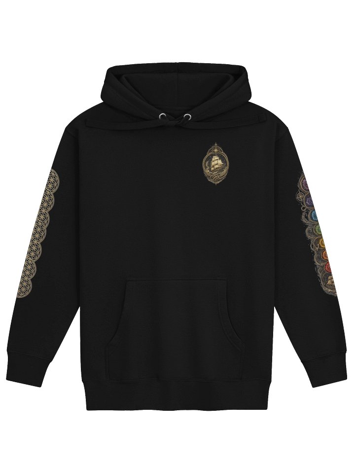Black OG Chakra & Flower of Life Hoodie product image (1)