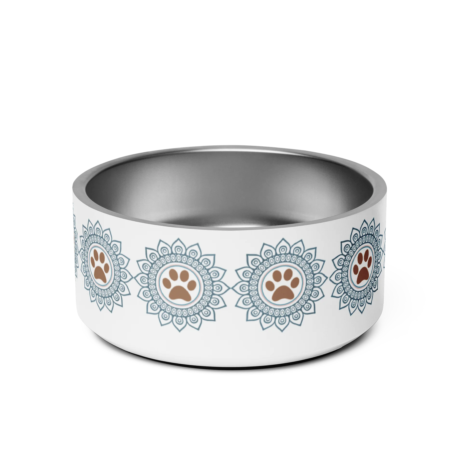 Yogi Warriors Mandala Paw Print Pet Bowl - 32 oz product image (1)