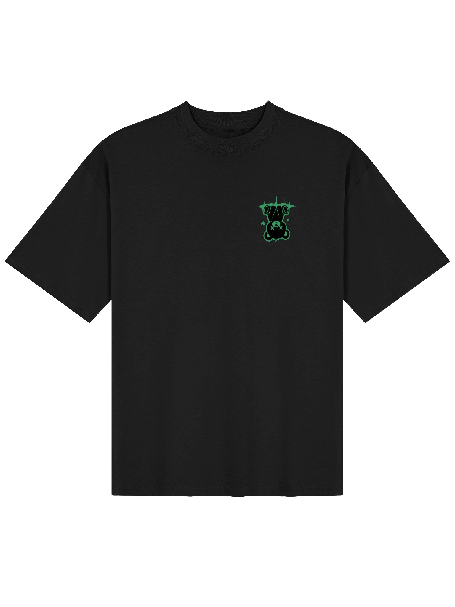 Neon Green Cartoon Face Oversized Tee product image (1)