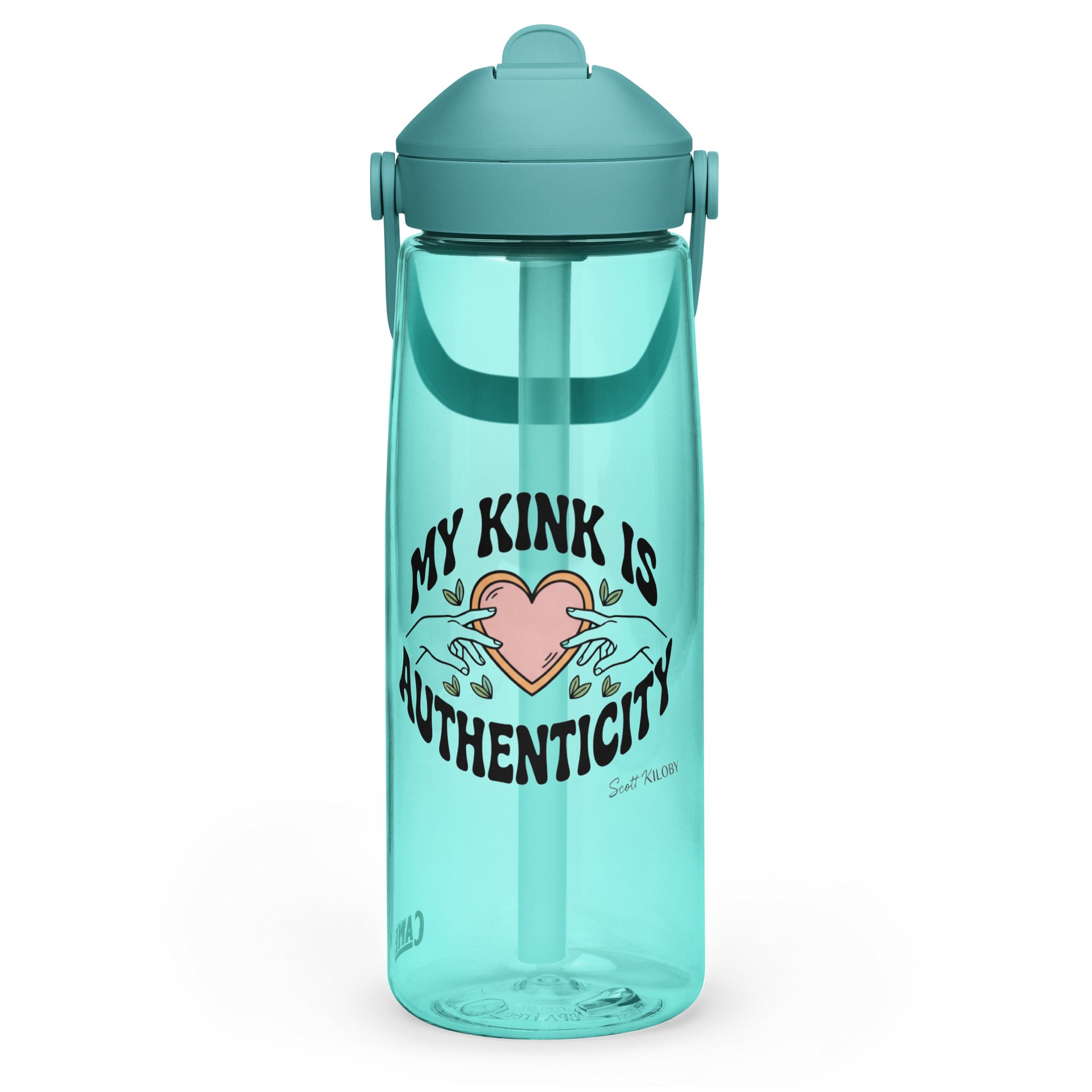 “My Kink Is Authenticity” Cove Flip Straw Water Bottle product image (3)
