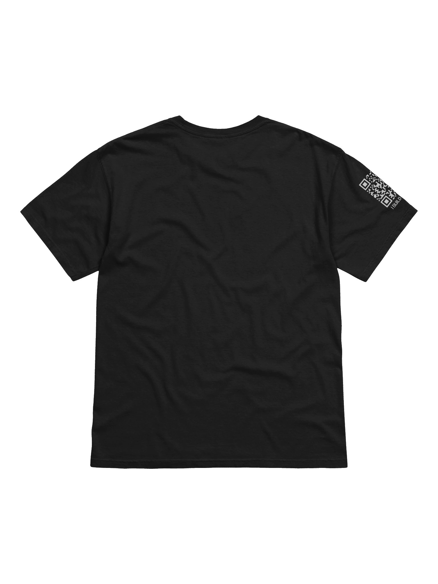 BLACK Ultra-Soft Cotton Tee - I BUILD THINGS! (Sleeve Print) product image (2)