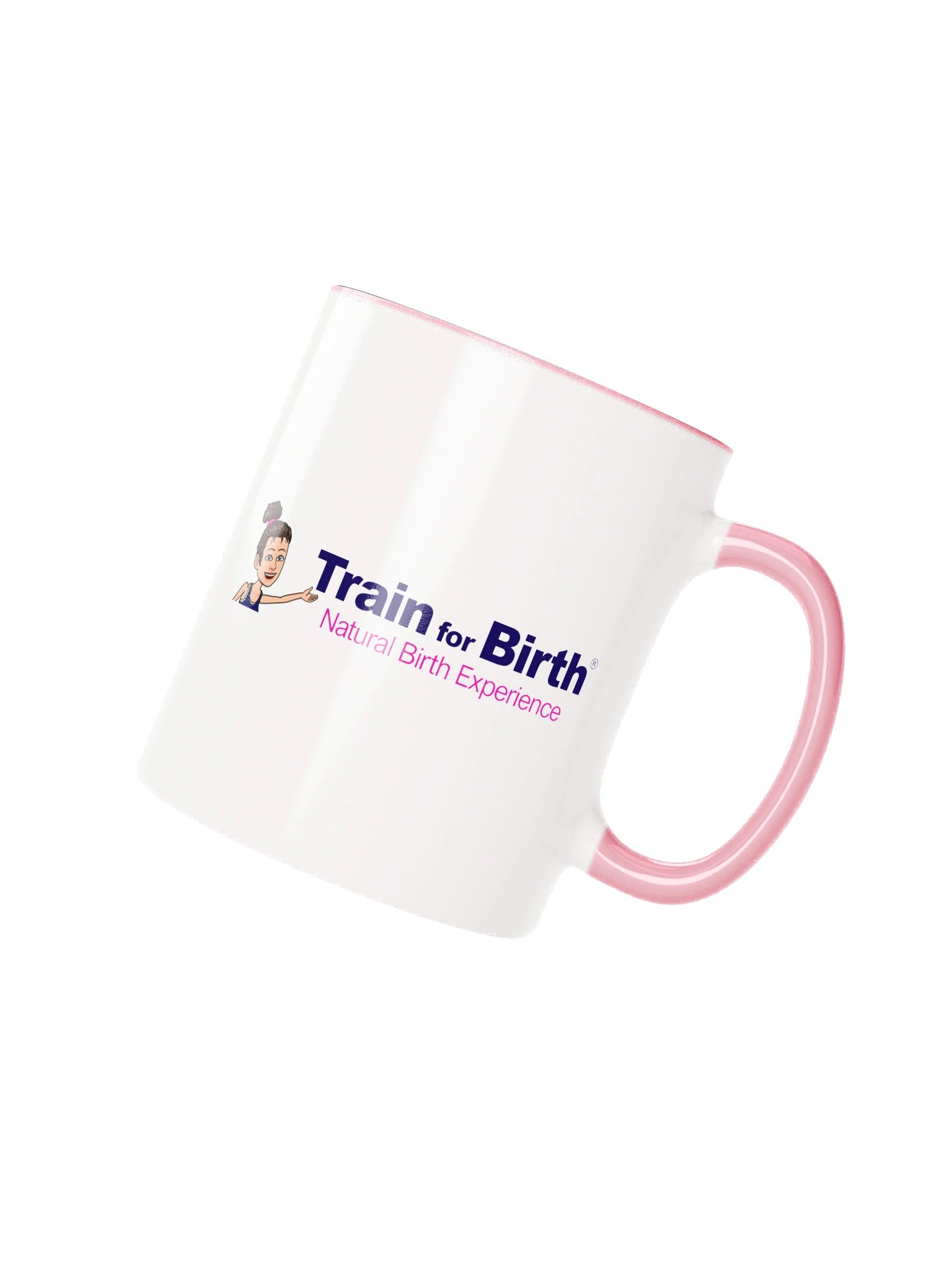Train for Birth® 11oz Ceramic White/Pink Mug product image (2)