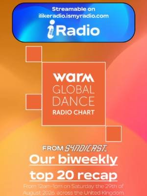 🔴 | The WARM Global Dance Radio Chart — Live from 12am-1pm UK time on Saturday, 29th August 2026: (This episode will air while our founder, ilike, is on holiday. As the person responsible for publishing ilikeRadio programme episodes and associated content across our platforms, his absence means that the chart results will not be published following the conclusion of the chart show, and the episode itself will not be published to YouTube or Spotify. We apologise for any inconvenience and appreciate your understanding.) CasterFM: http://ilikeradio.ismyradio.com LeonXM: https://ilikepresents.short.gy/leonxm OnlineRadioBox: http://onlineradiobox.com/uk/ilike RadioReg: https://radioreg.net/stations/683 Typical Nerds LIVE! Player: https://live.typicalnerds.uk/?station=ilikeradio More ways to watch ilikeRadio will come throughout this year! #fyp #ilikepresents #ilikeradio