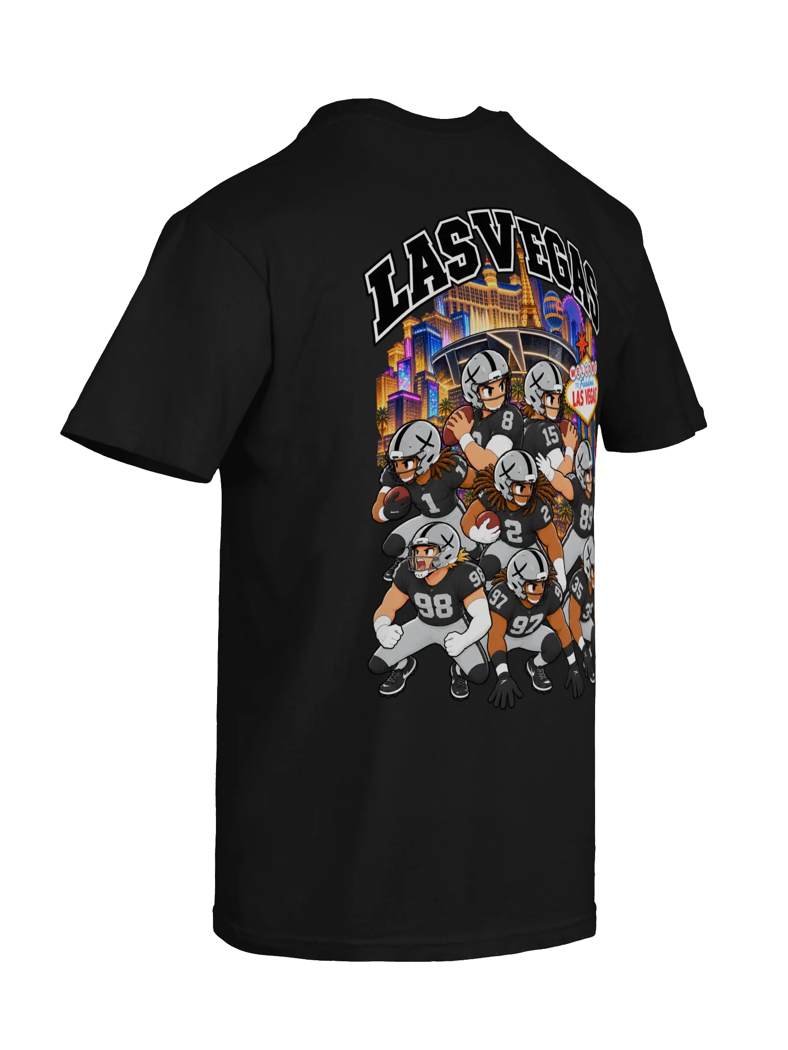 Las Vegas Football 2026 Animated Player Back Print T-Shirt product image (12)