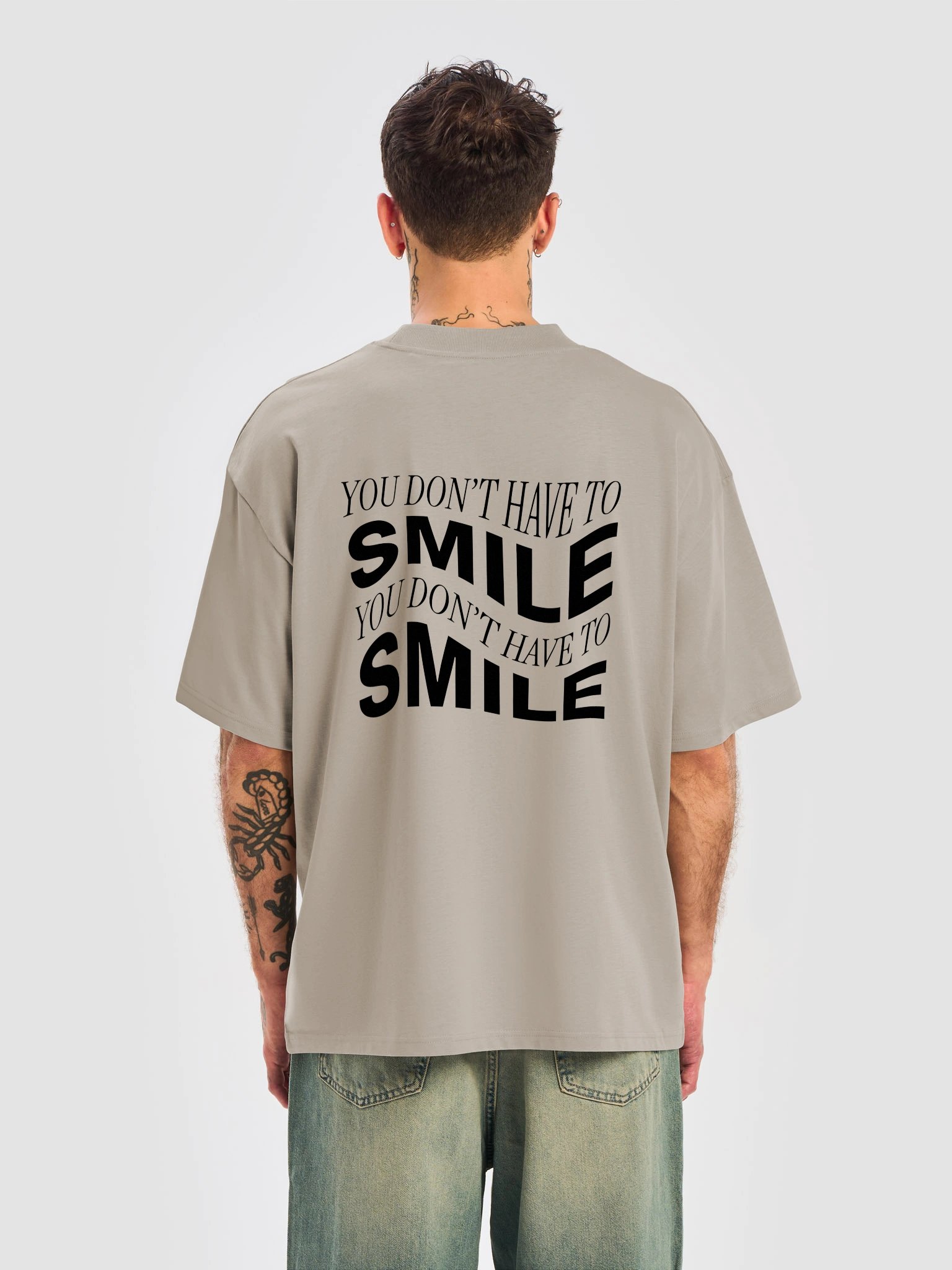 SMILE Organic Oversized Crew-Neck T-Shirt product image (6)