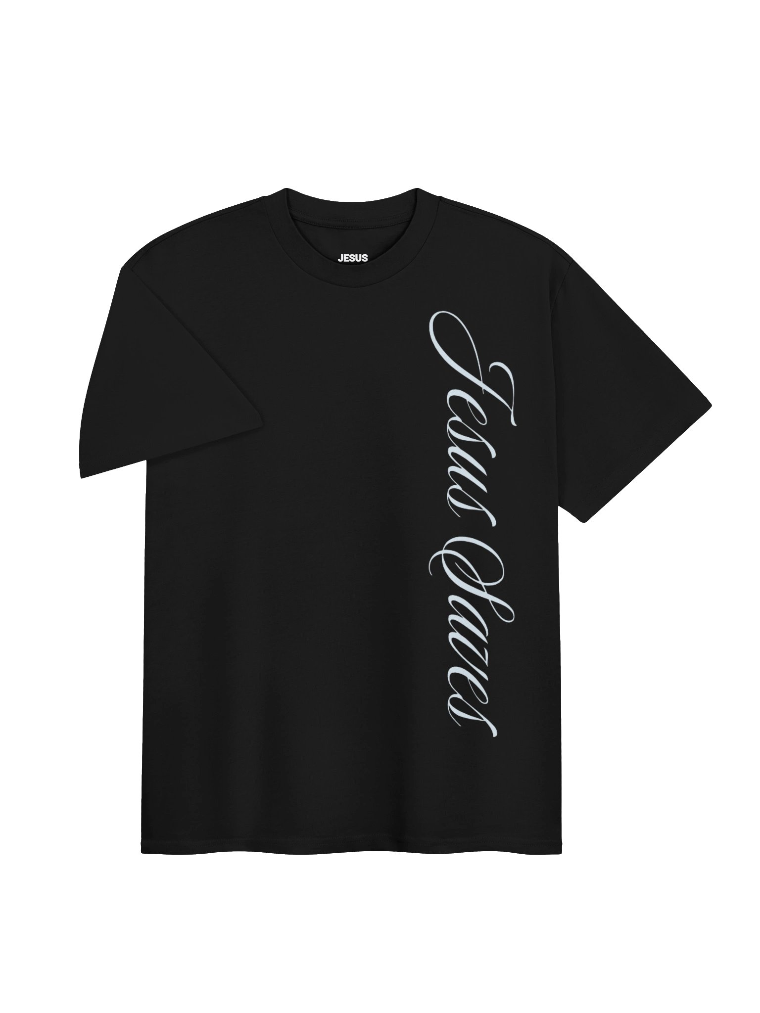 jesus saves cursive tee - baby blue product image (3)