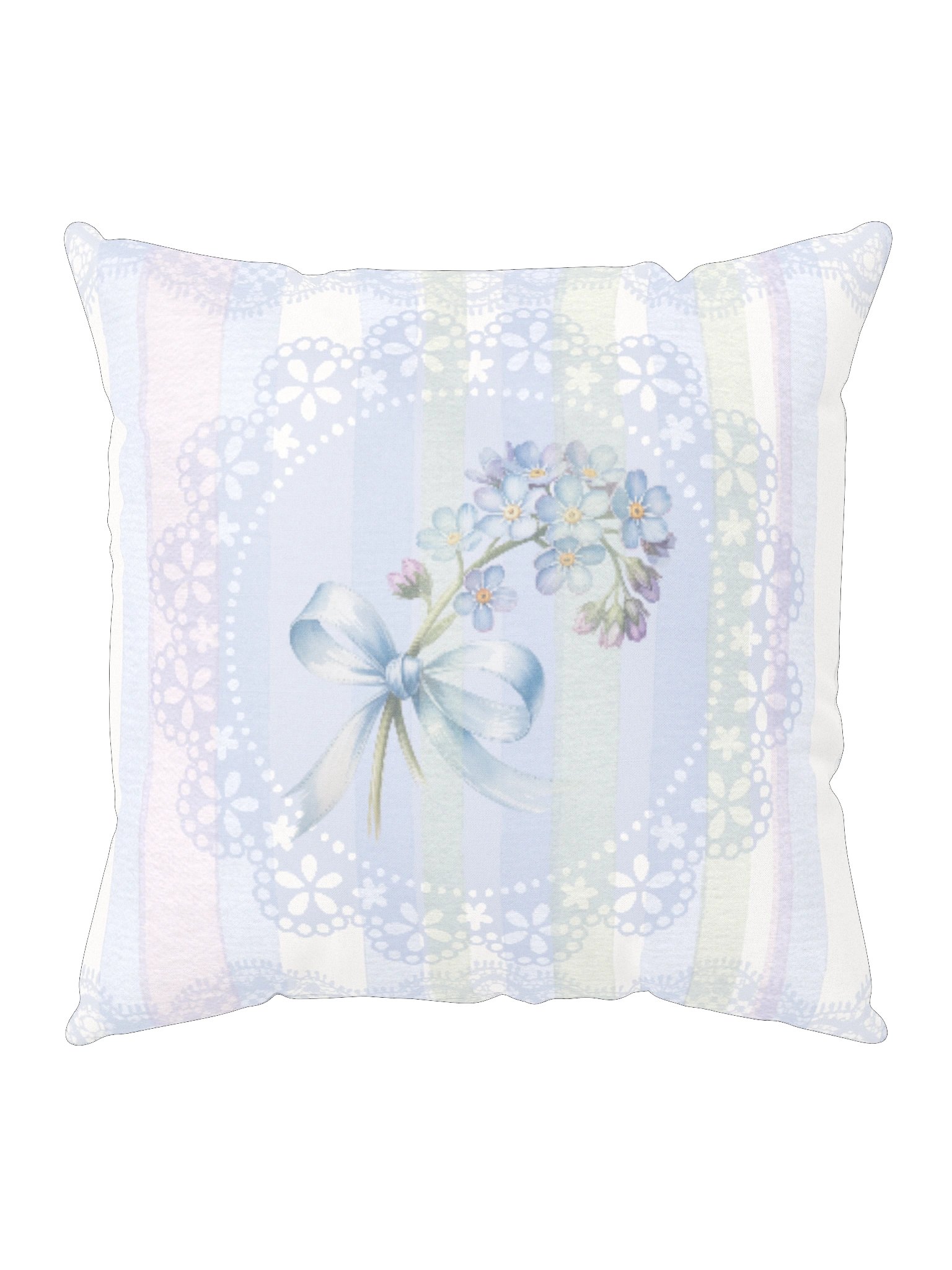 Forget-Me-Not Heirloom Pillow Floral Stripes product image (6)