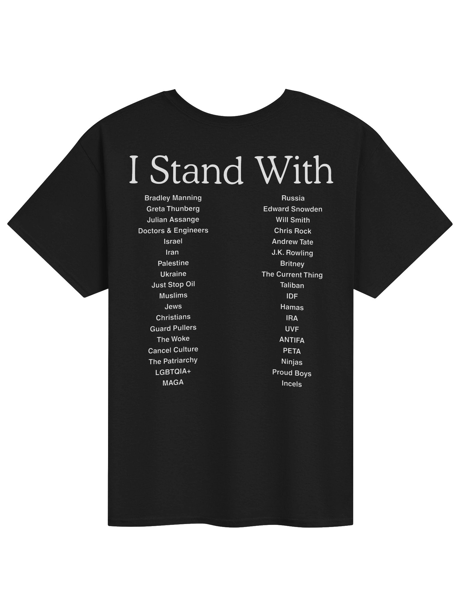 "I Stand With..." Back Print Tee product image (2)