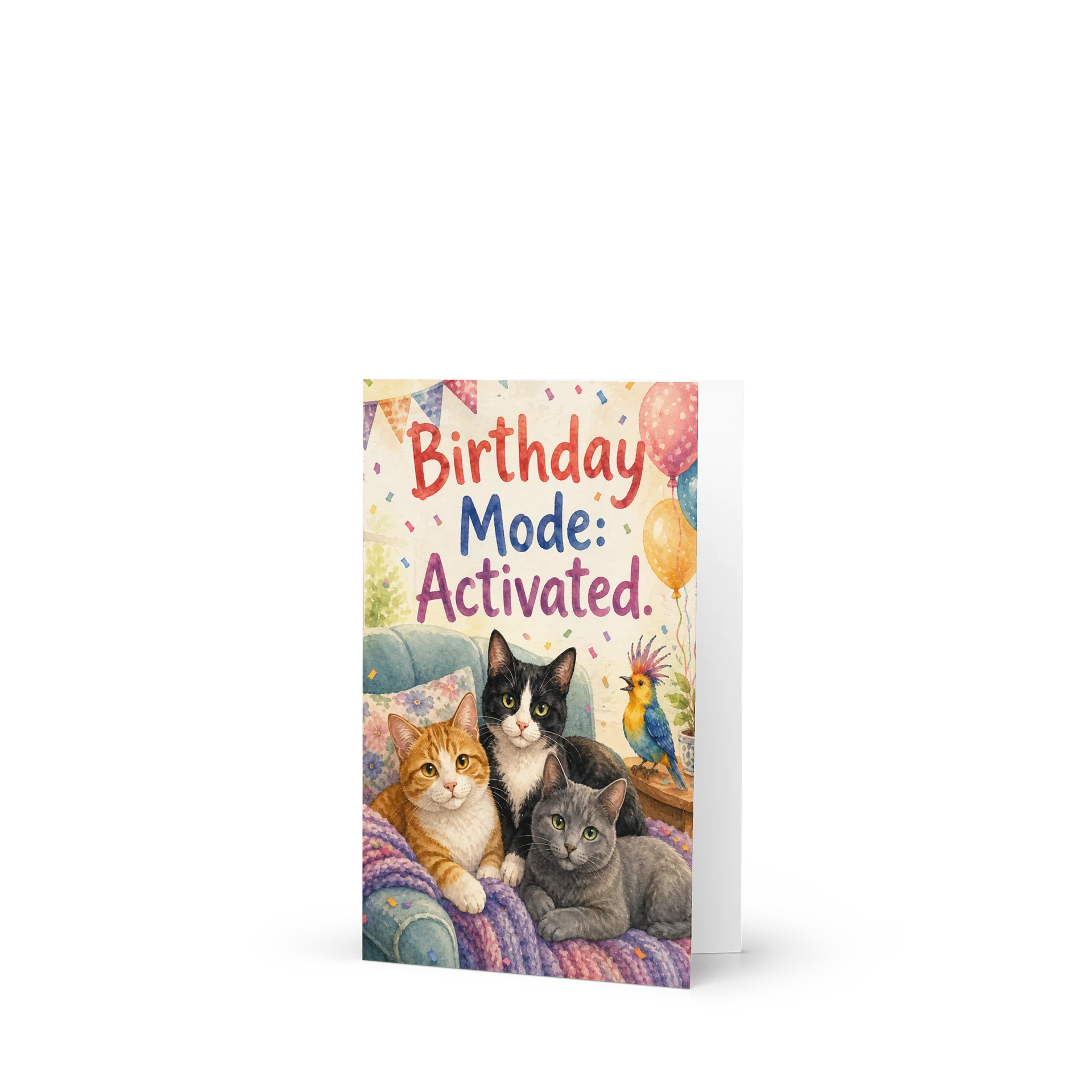 Birthday Mode Pet Greeting Card product image (1)