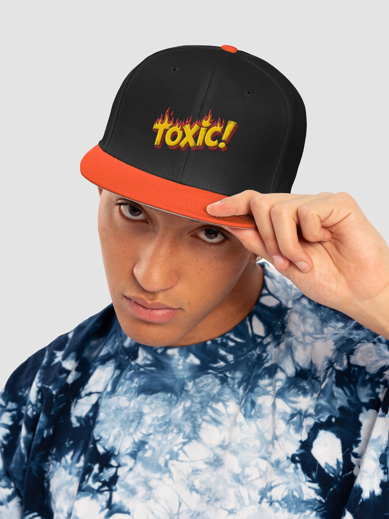 Flaming Toxic Snapback Cap product image (5)