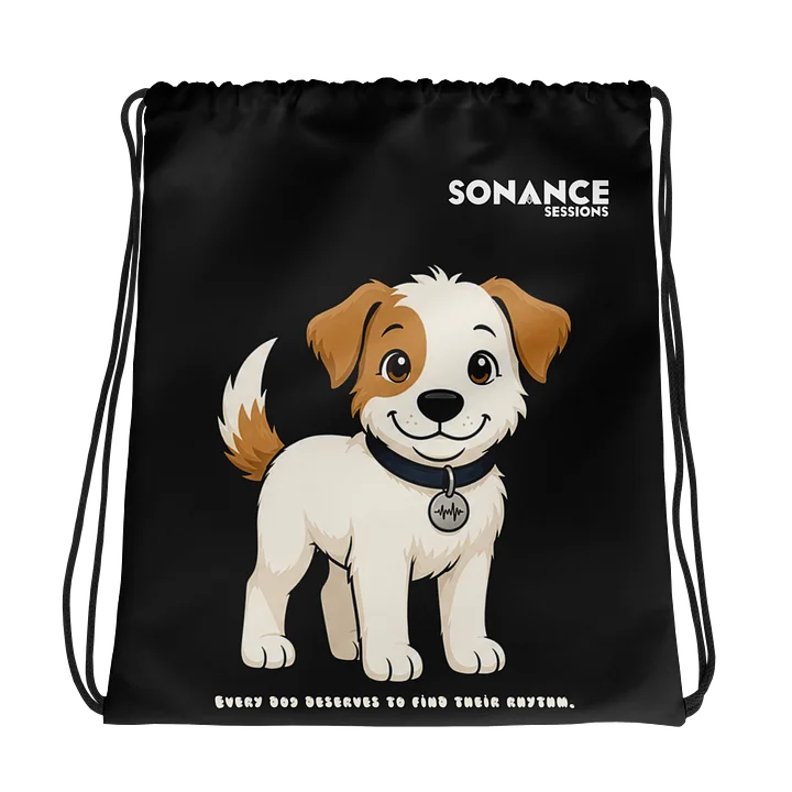 Sonance Dog Drawstring Bag (Stand) Black product image (1)
