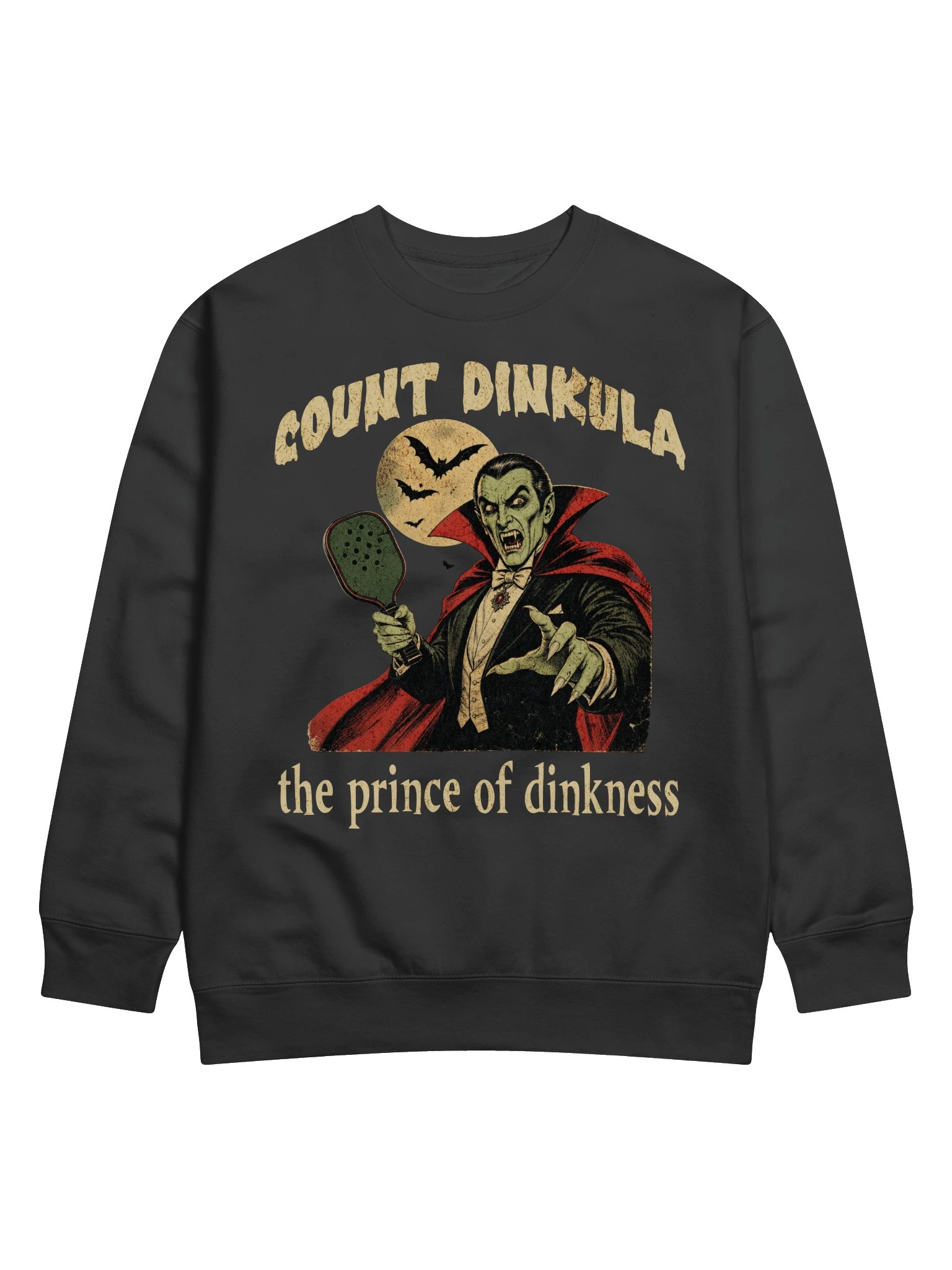 Count Dinkula Halloween Pickleball Sweatshirt | Funny Dracula Crewneck product image (1)