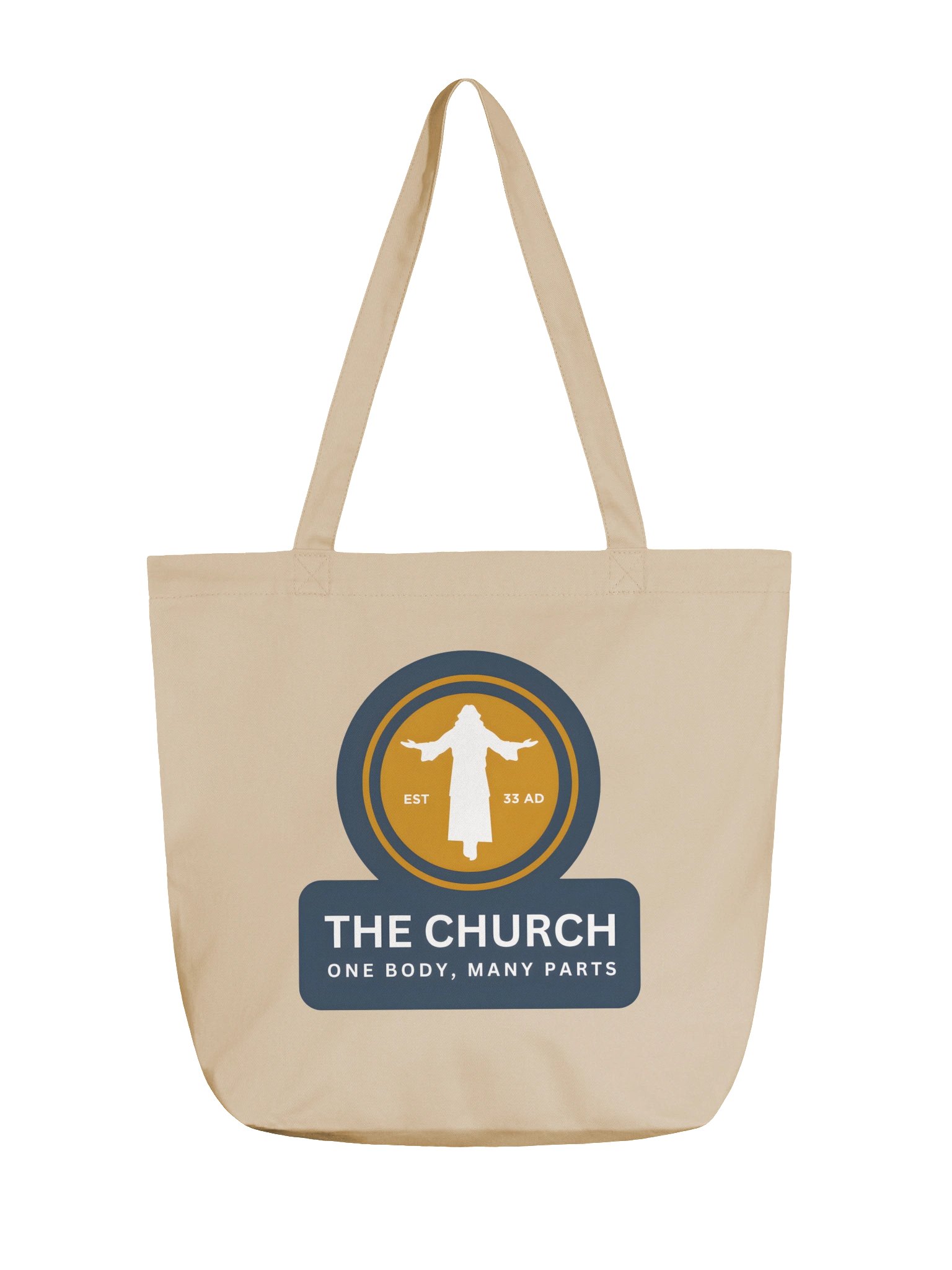 The Church, Est. 33 AD Tote Bag (Navy) product image (1)