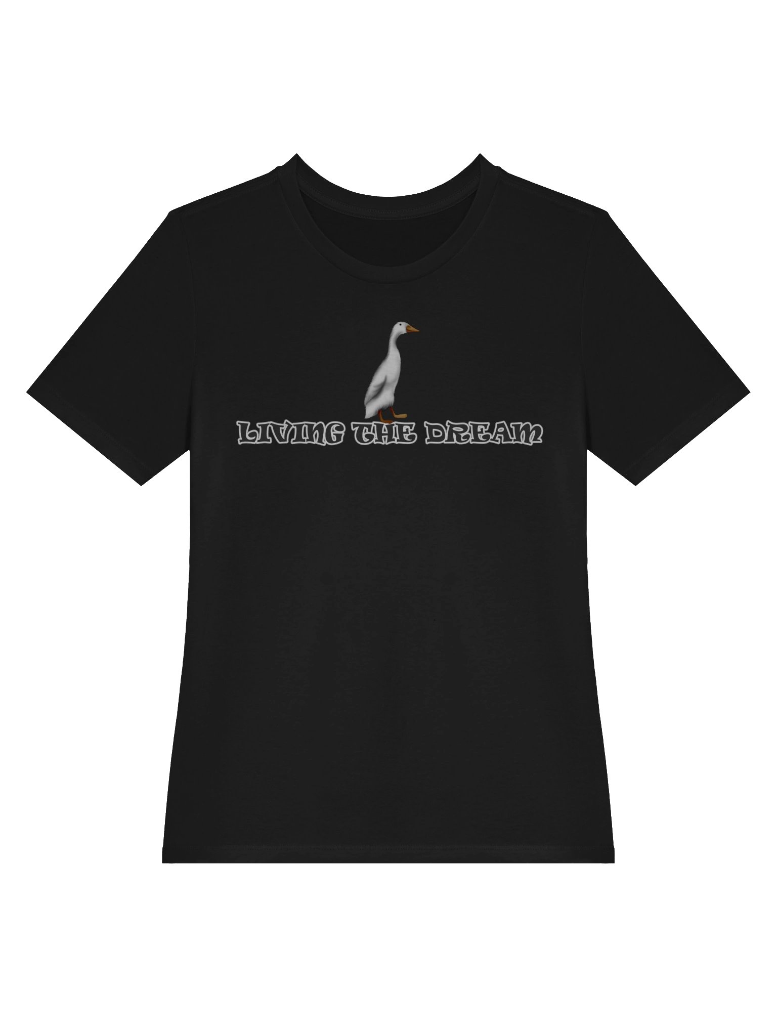 Duck "LIVING THE DREAM" T-Shirt. Women's Bella+Canvas Supersoft Relaxed-fit T-Shirt product image (2)