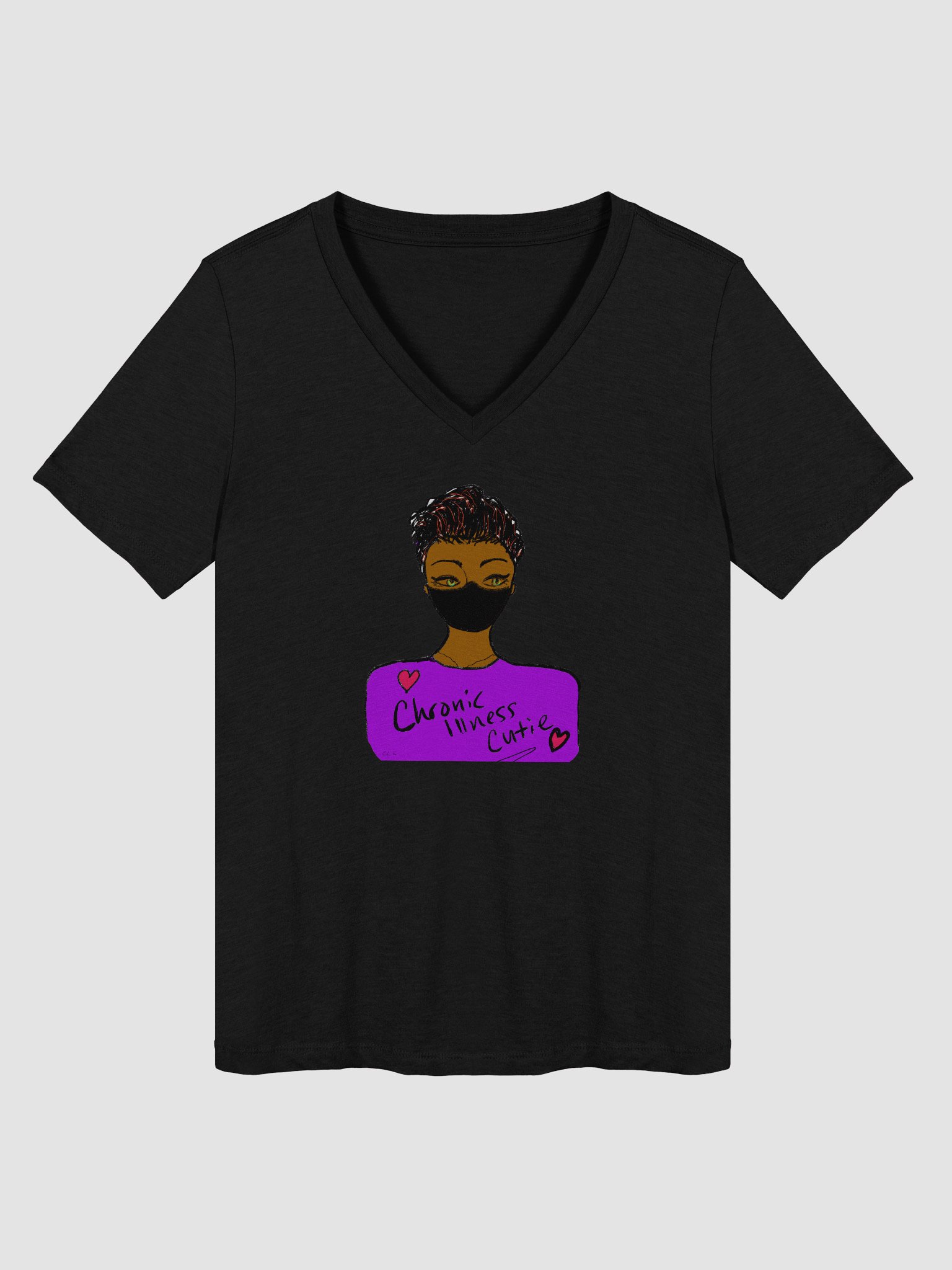 Chronic Illness Cutie Relaxed V-Neck Tee product image (1)