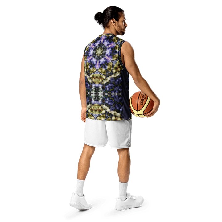 Bohemian 6 Pointed Madala Yellow and Purple/All-Over Print Recycled Unisex Basketball Jersey by Sublicolor product image (1)