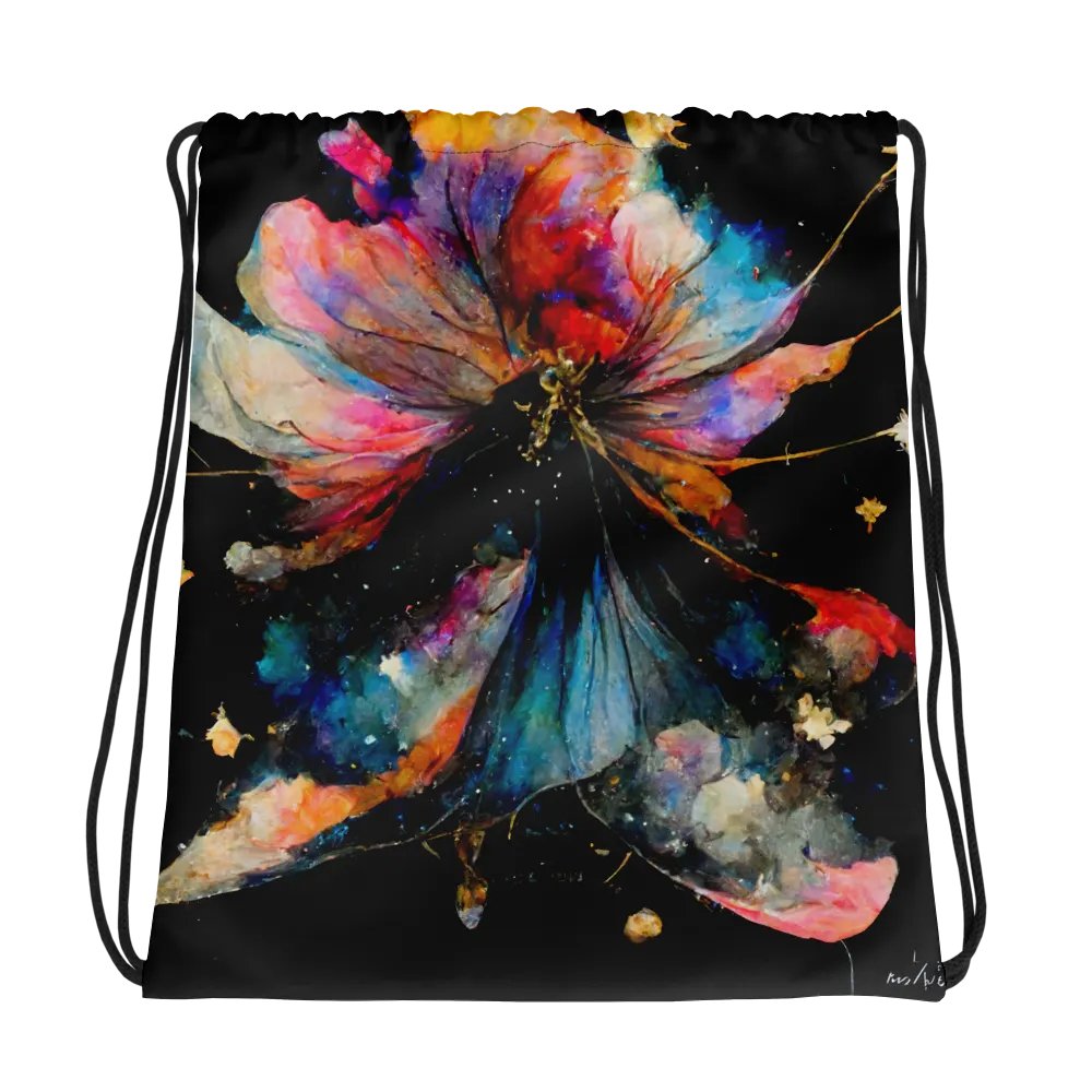 Cosmic Blossom Drawstring Bag product image (1)