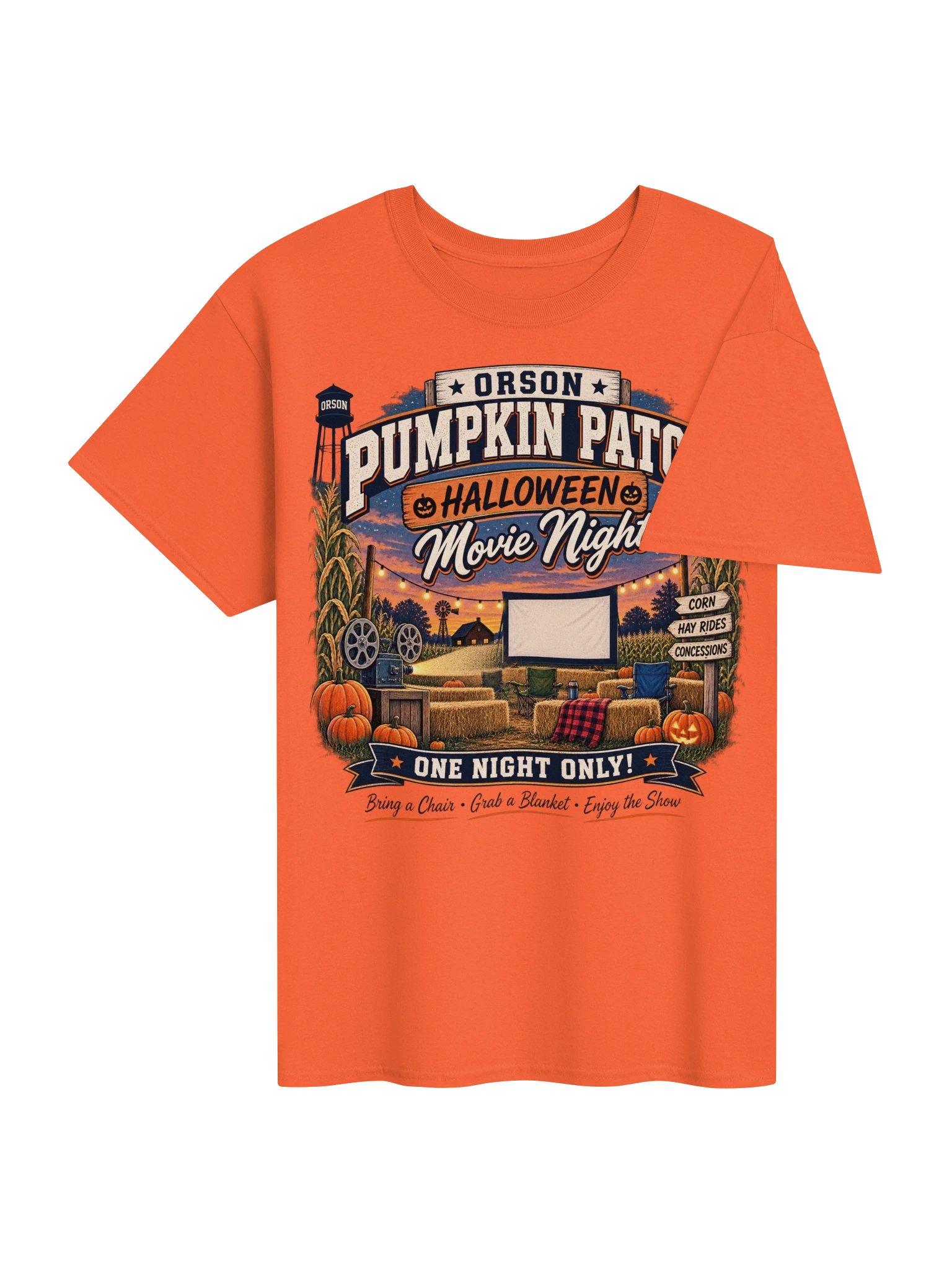 Orson Pumpkin Patch – Halloween Movie Night T-Shirt product image (4)