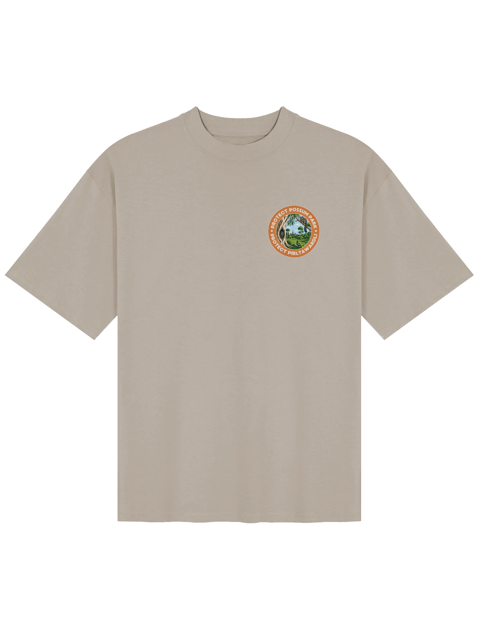 STOP THE CHOP | Sugar Glider (White Print) | Premium Organic Oversized T-Shirt product image (2)