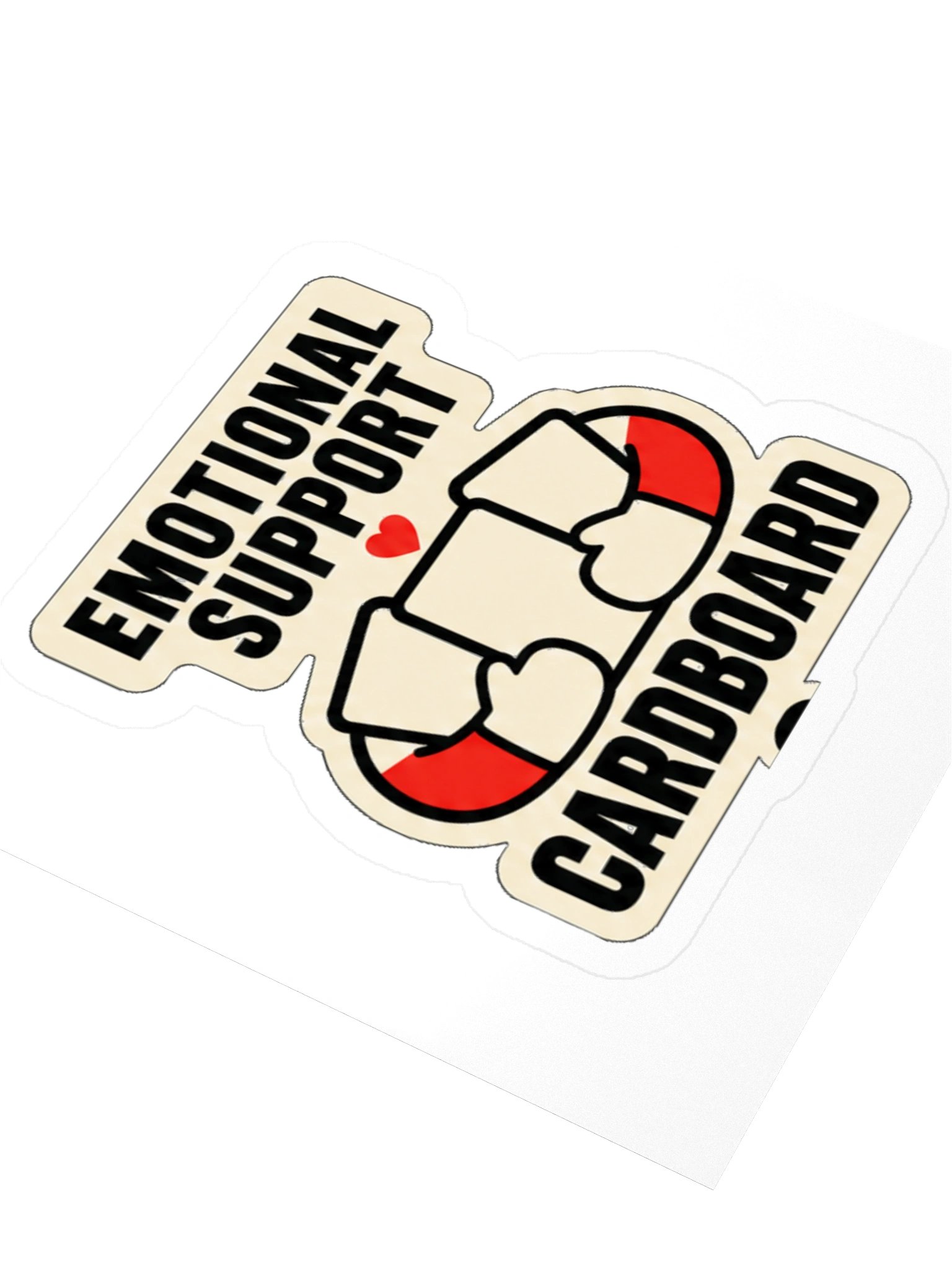 EMOTIONAL SUPPORT CARDBOARD — Commander Sticker product image (4)