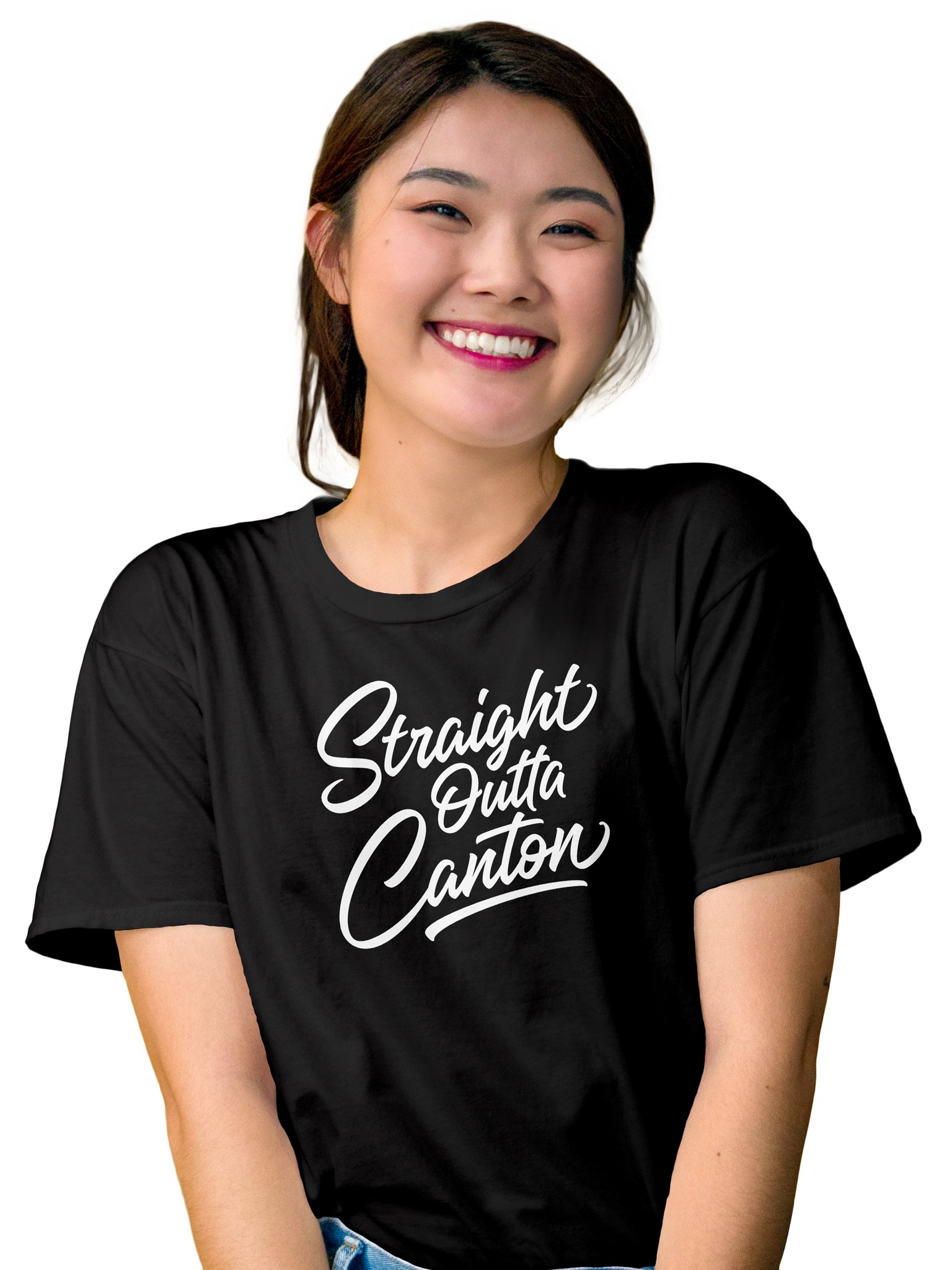 STRAIGHT OUTTA CANTON (White) Unisex T-shirt product image (2)