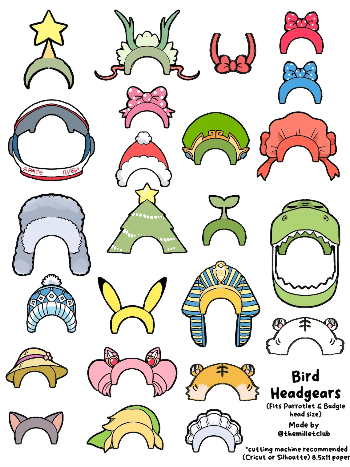 Birb Headgears Printables (2022) product image (1)