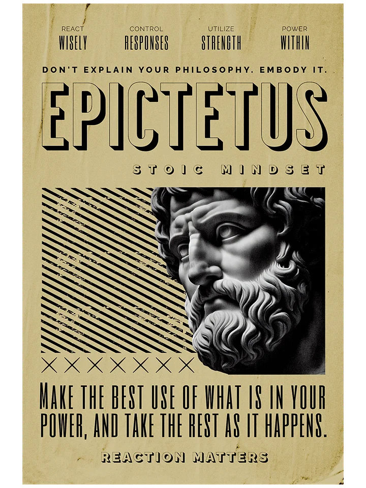 Epictetus Stoic Virtues Matte Paper Poster product image (1)