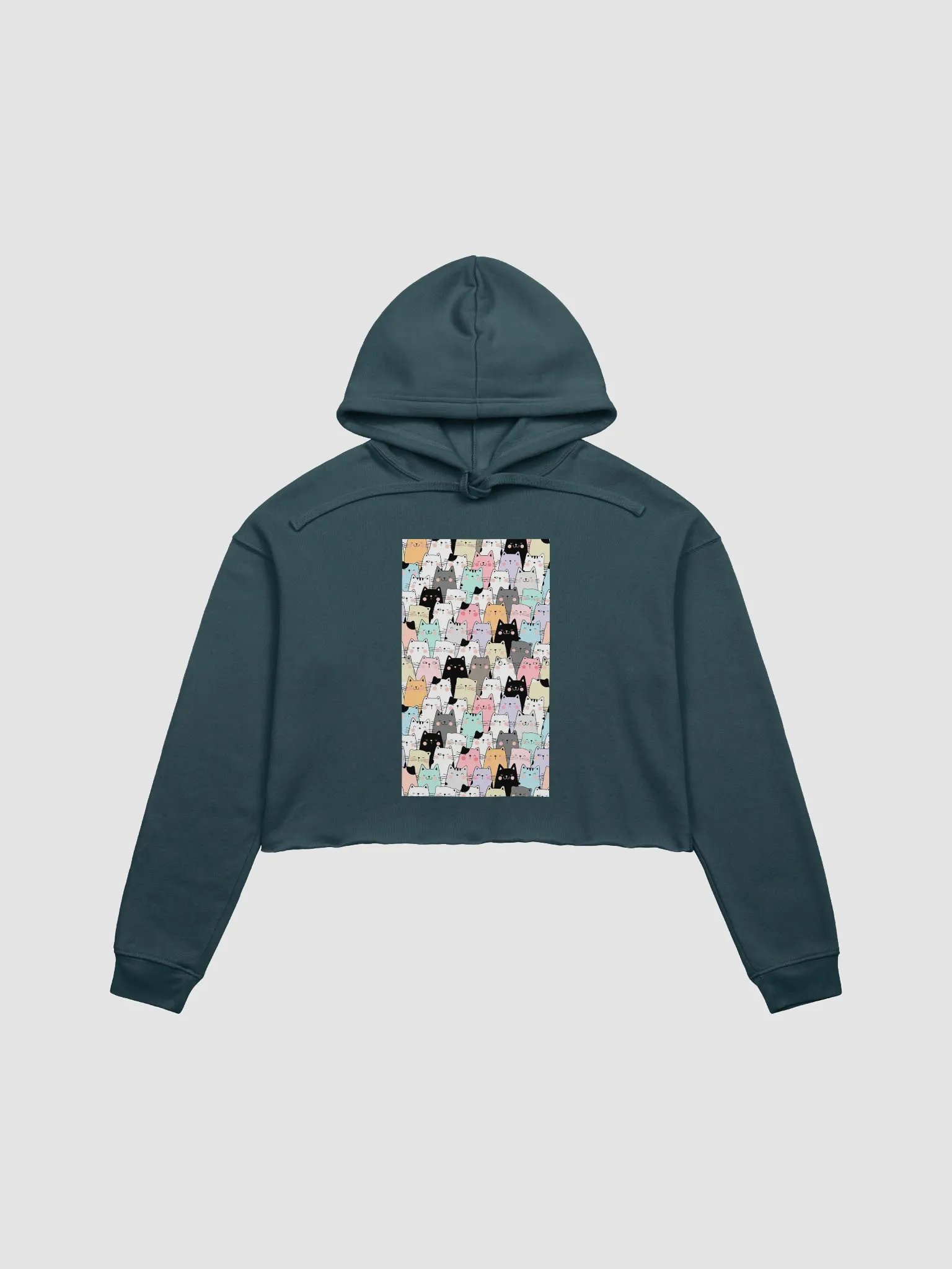 Cats Patern Crop Hoodie product image (5)