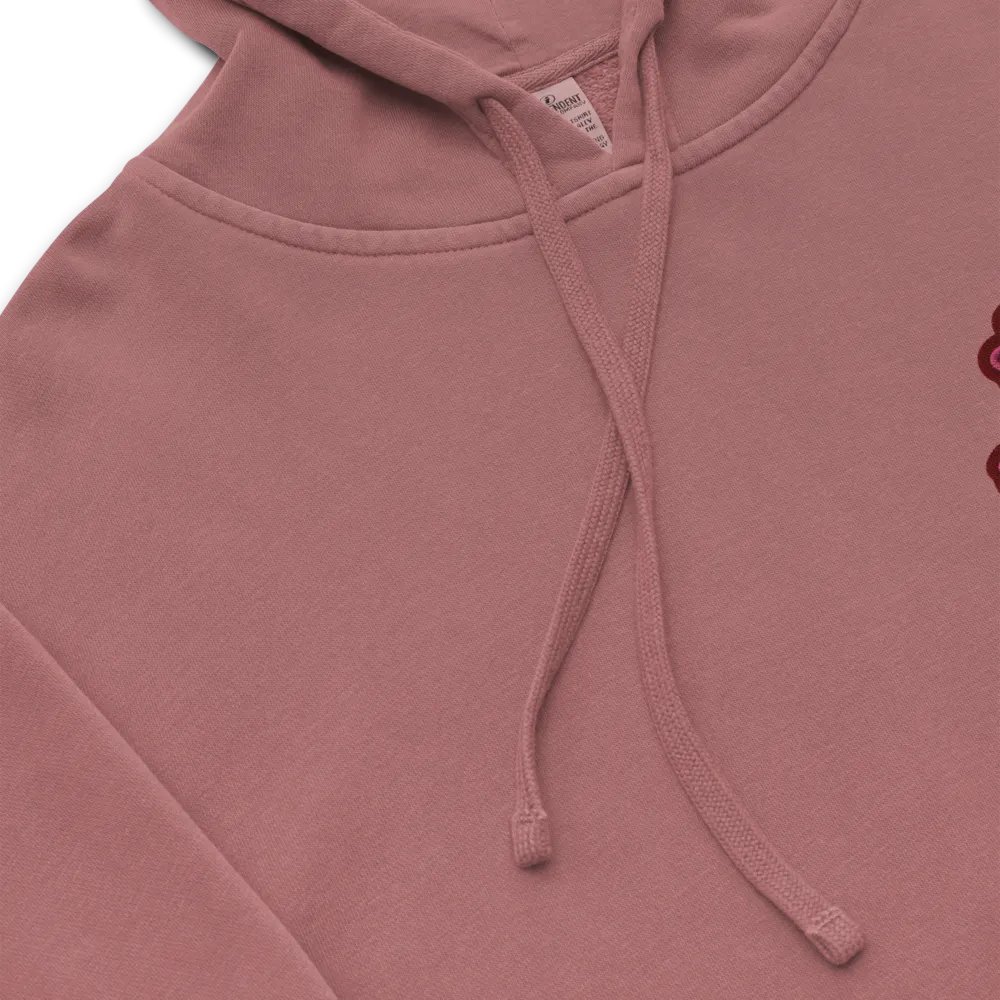 BUSY-BRAINED (l. rose bubble design) embroidered pigment hoodie product image (3)