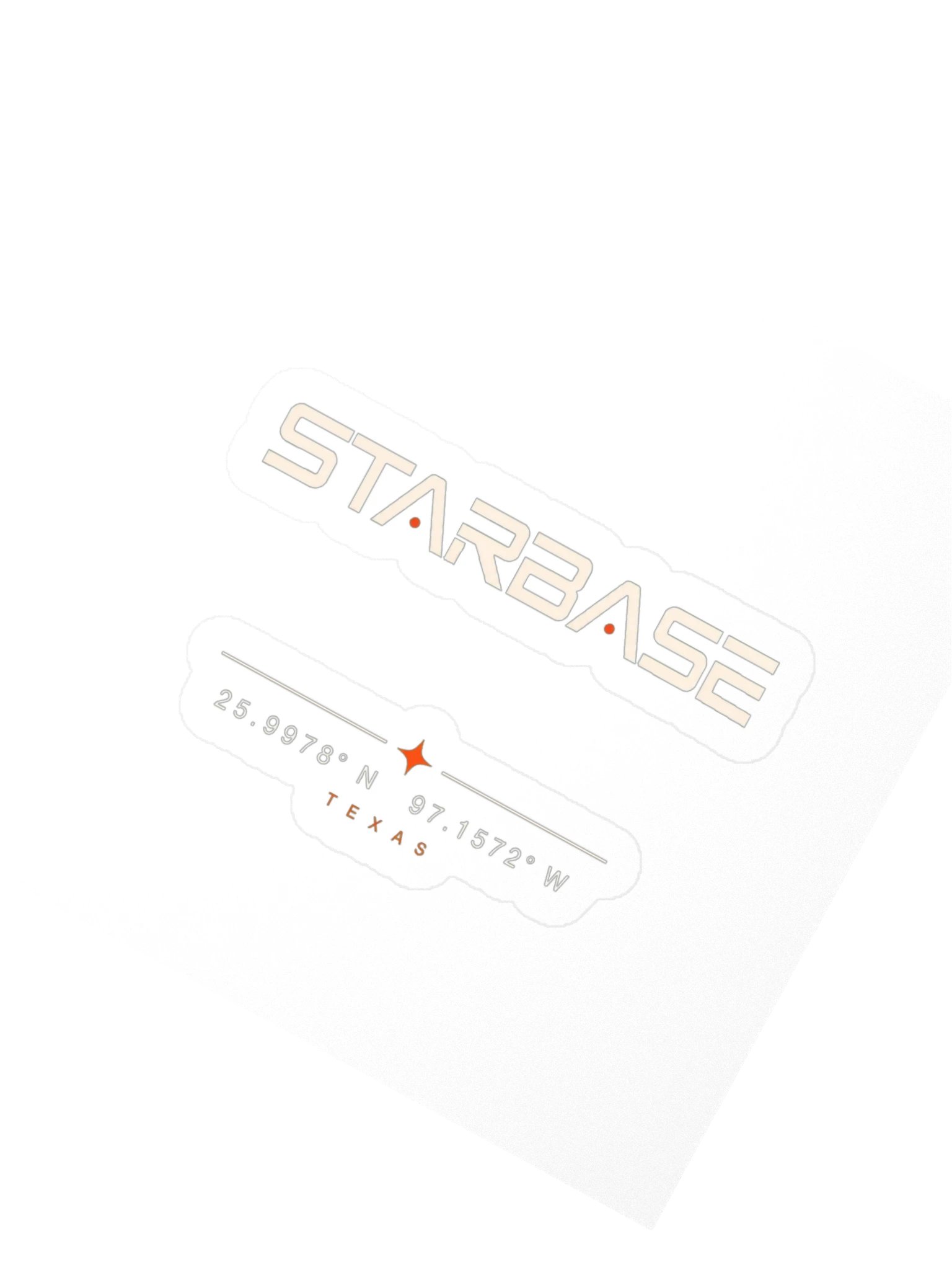 SpaceX Starship Starbase Coordinates Sticker product image (2)