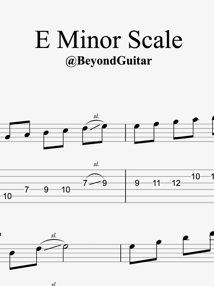 E Minor Sacle product image (1)