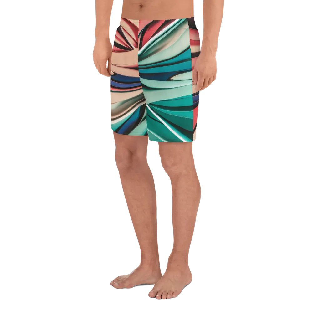 Abstract Geometric Athletic Long Shorts in Vibrant Colors (2XS-6XL) product image (6)
