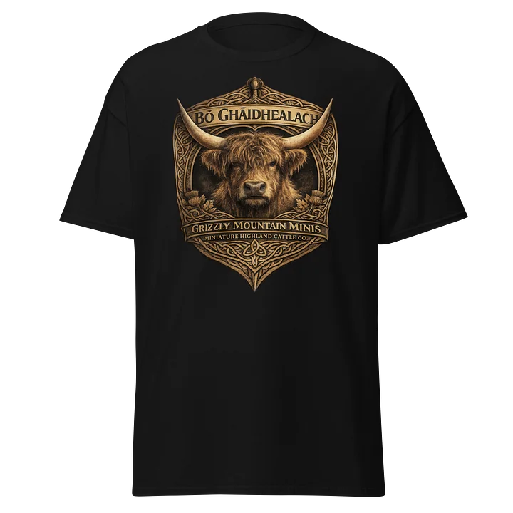 Bò Ghàidhealach T-shirt — Front Logo product image (1)