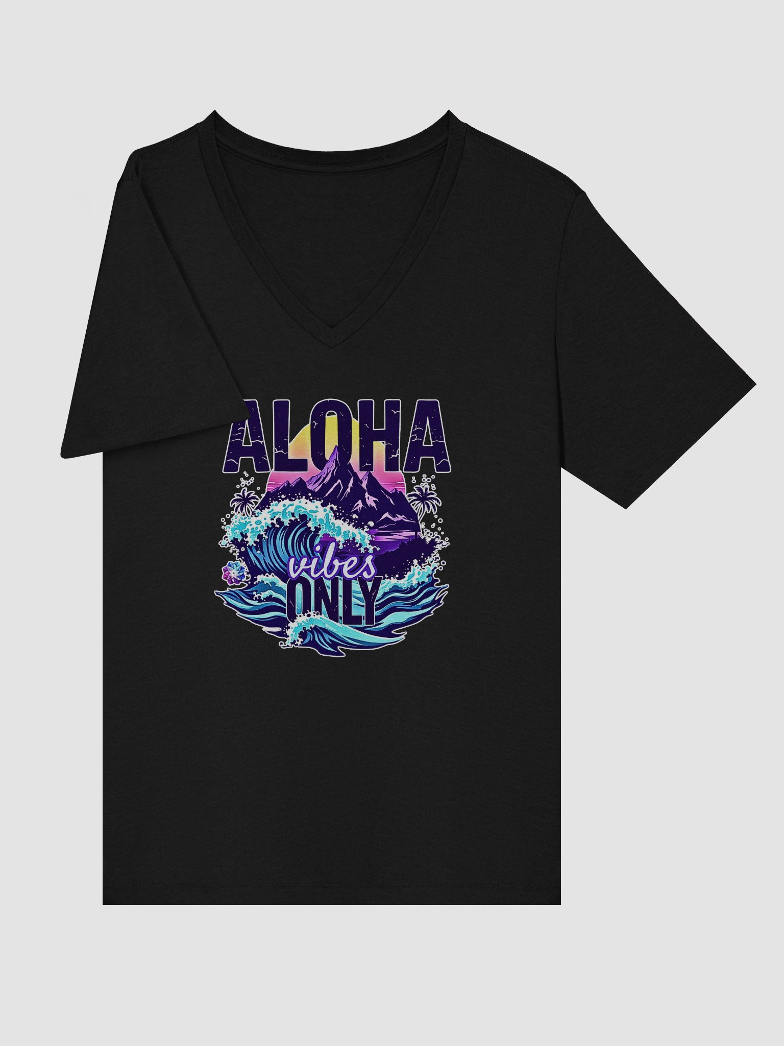 Shaka Aloha Vibes Women's V-Neck Tee product image (25)