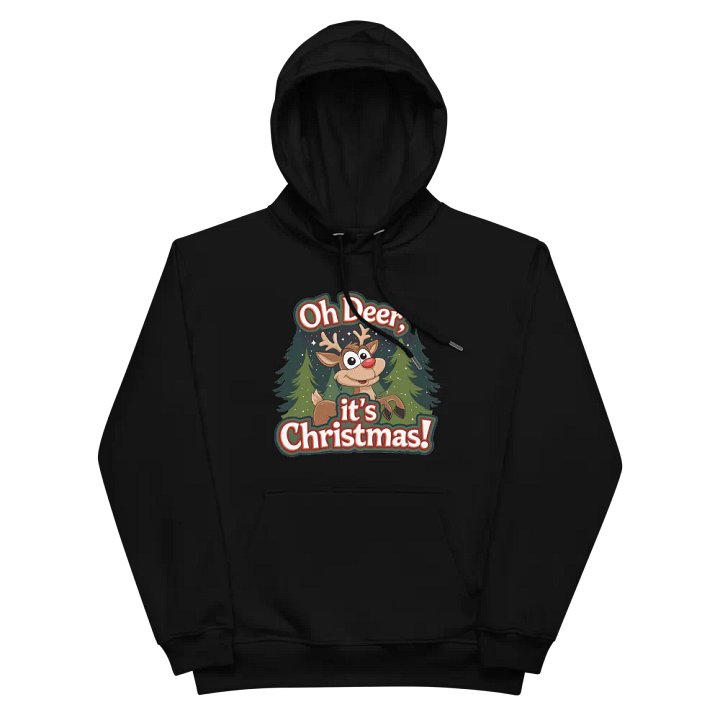 Cheery Reindeer Christmas Eco Hoodie product image (2)